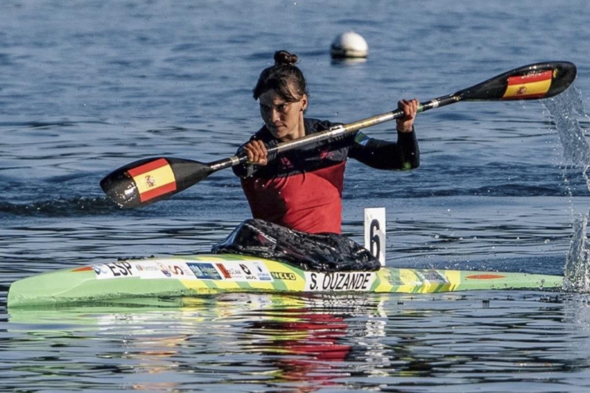 Sara Ouzande, compitiendo en K1 200. RFEP