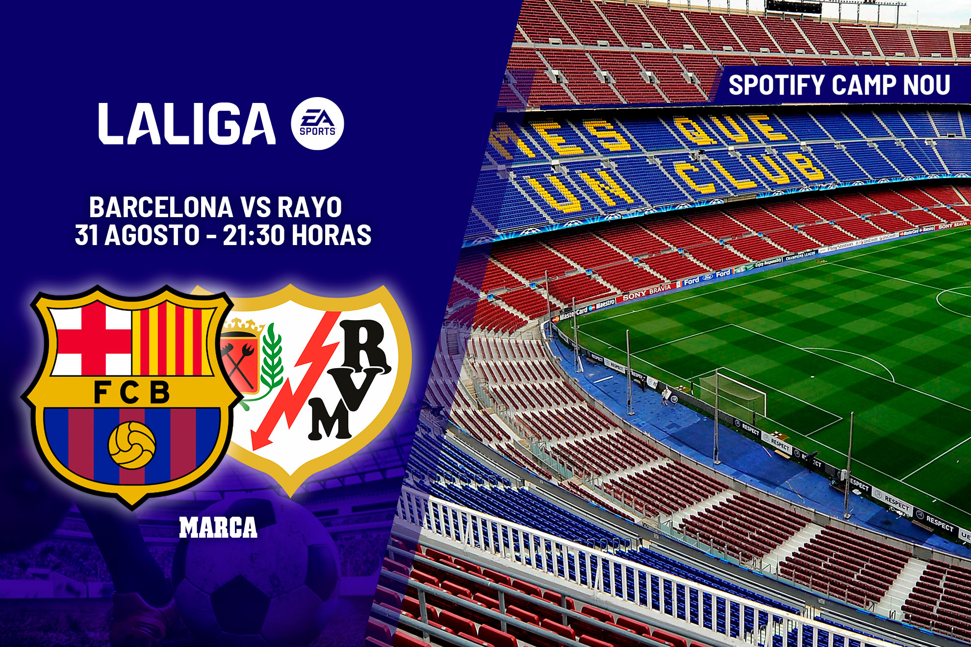 El Barça recibe al Rayo