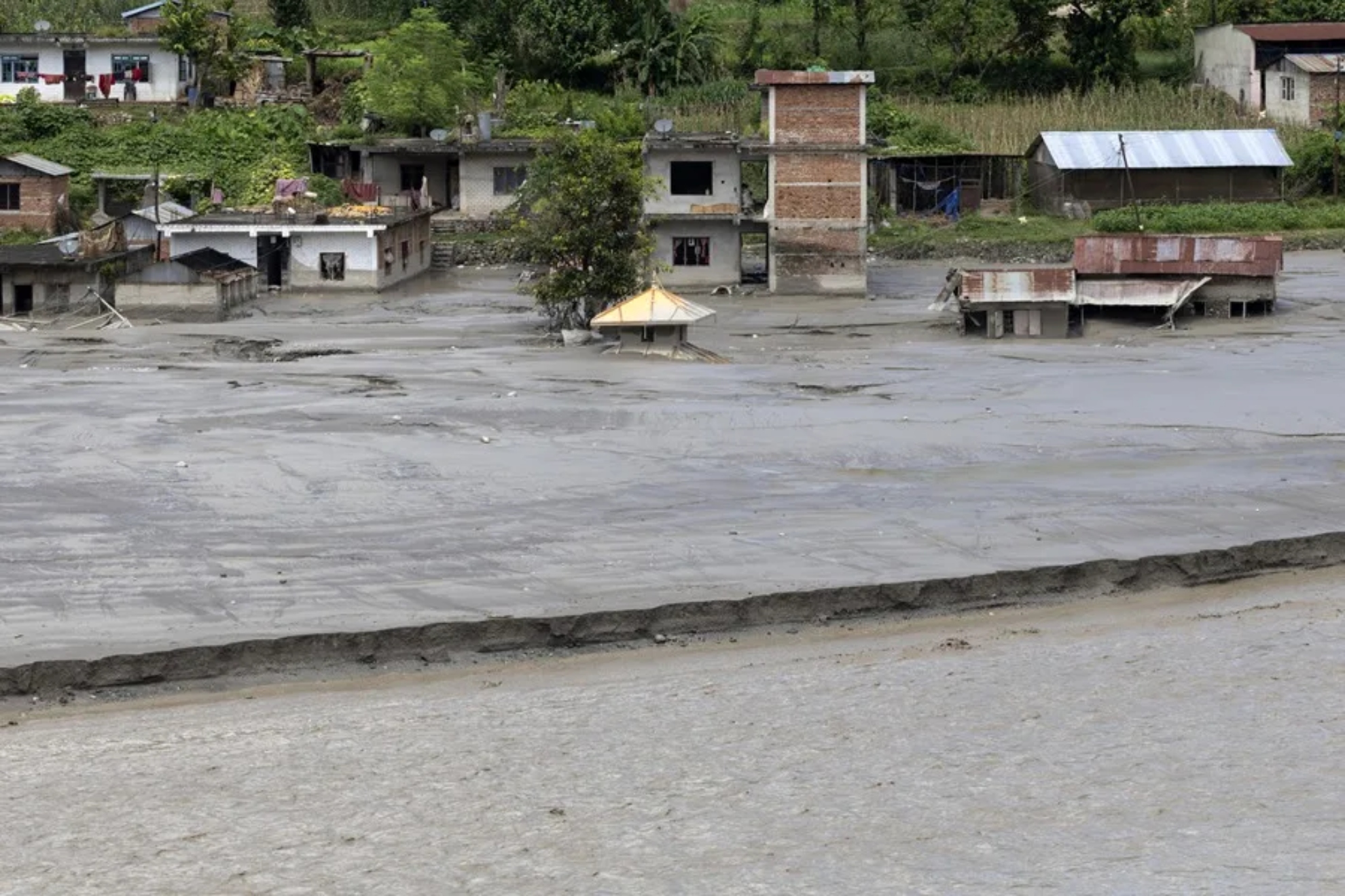 Inundaciones en la frontera entre Nepal y China. EFE