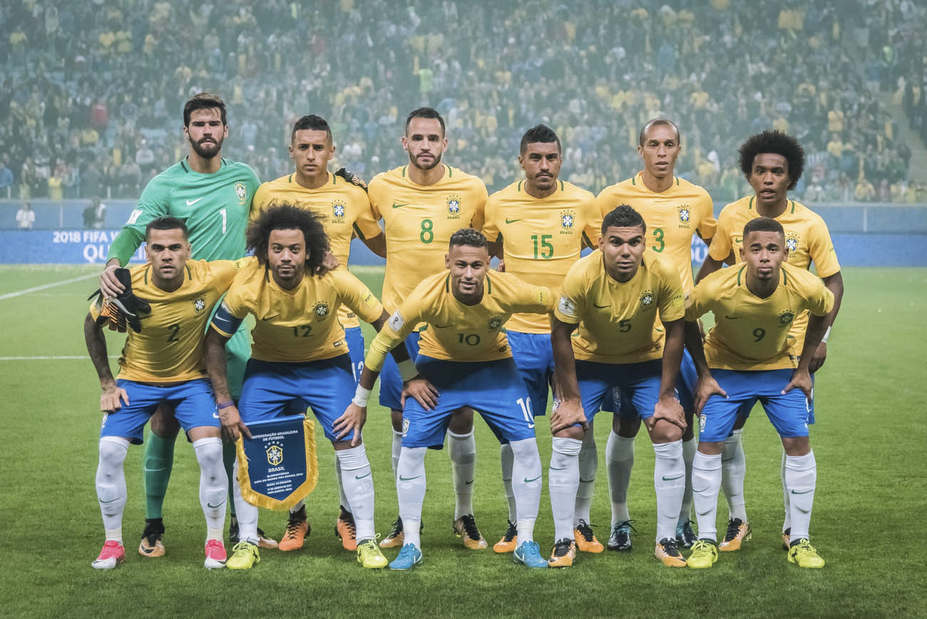 Once de Brasil con Neymar y Gabriel Jesús.