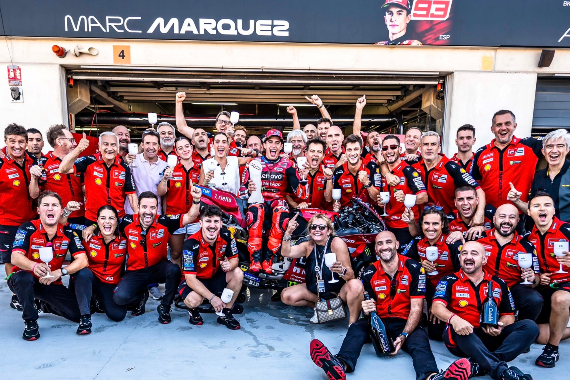 Ducati celebra el pleno con Marc Márquez en Aragón. DUCATI