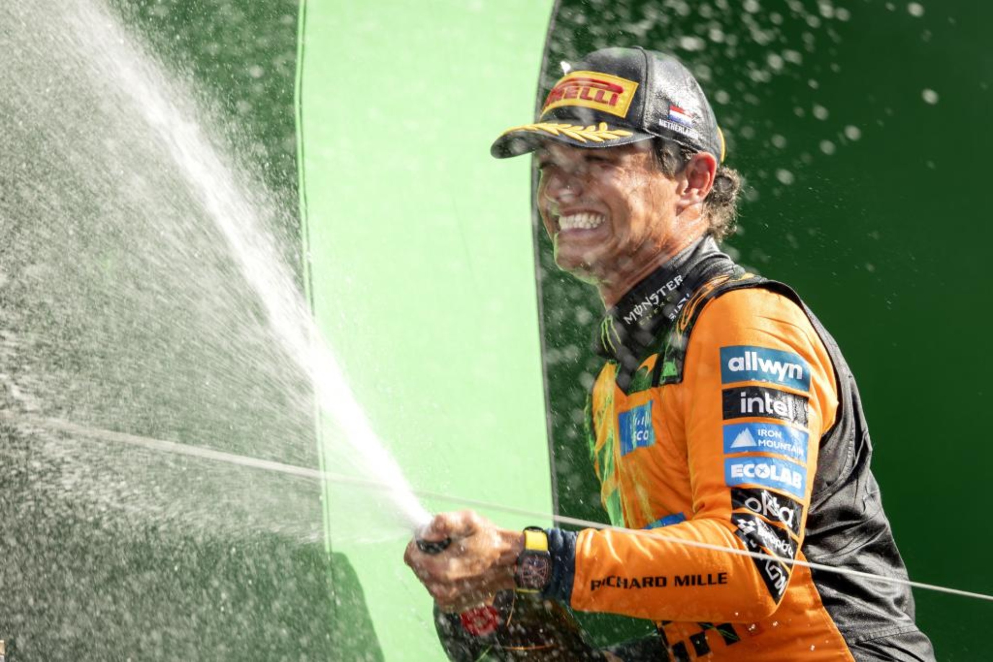 Lando Norris, en el podio de Zandvoort.