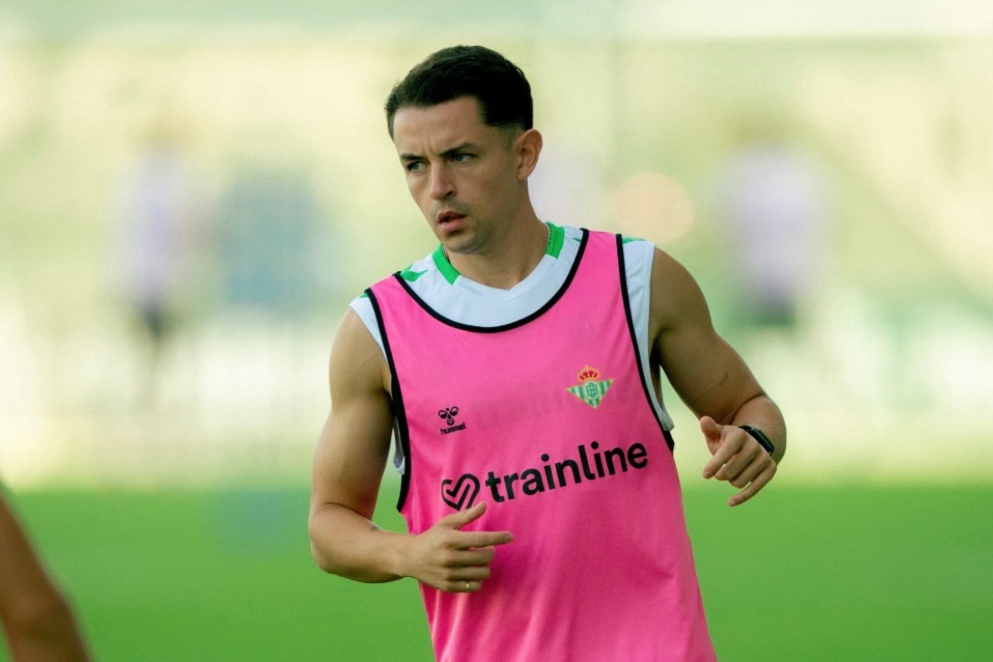 Fidalgo, en un entrenamiento REAL BETIS