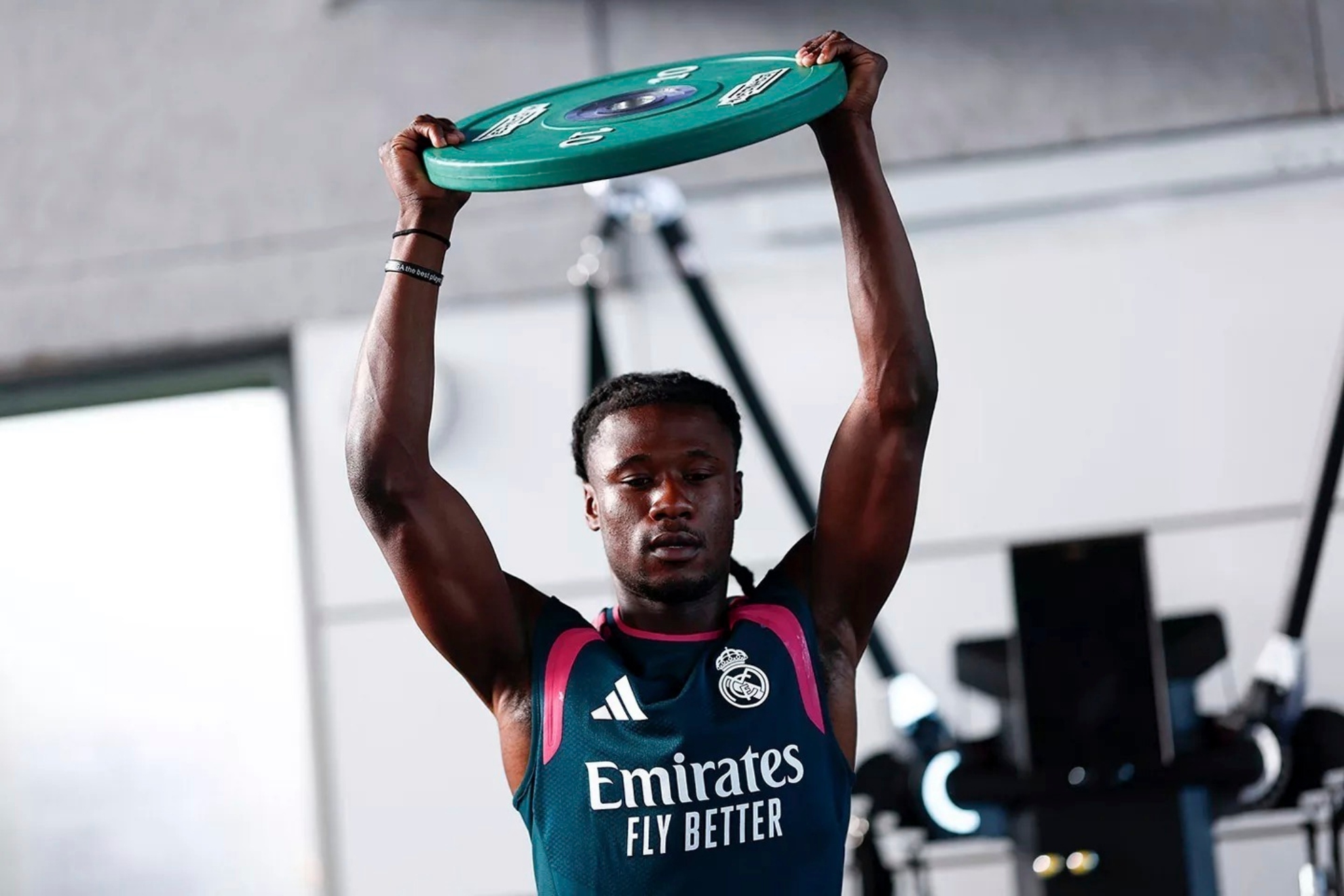 Camavinga en el gimnasio. REALMADRID.COM