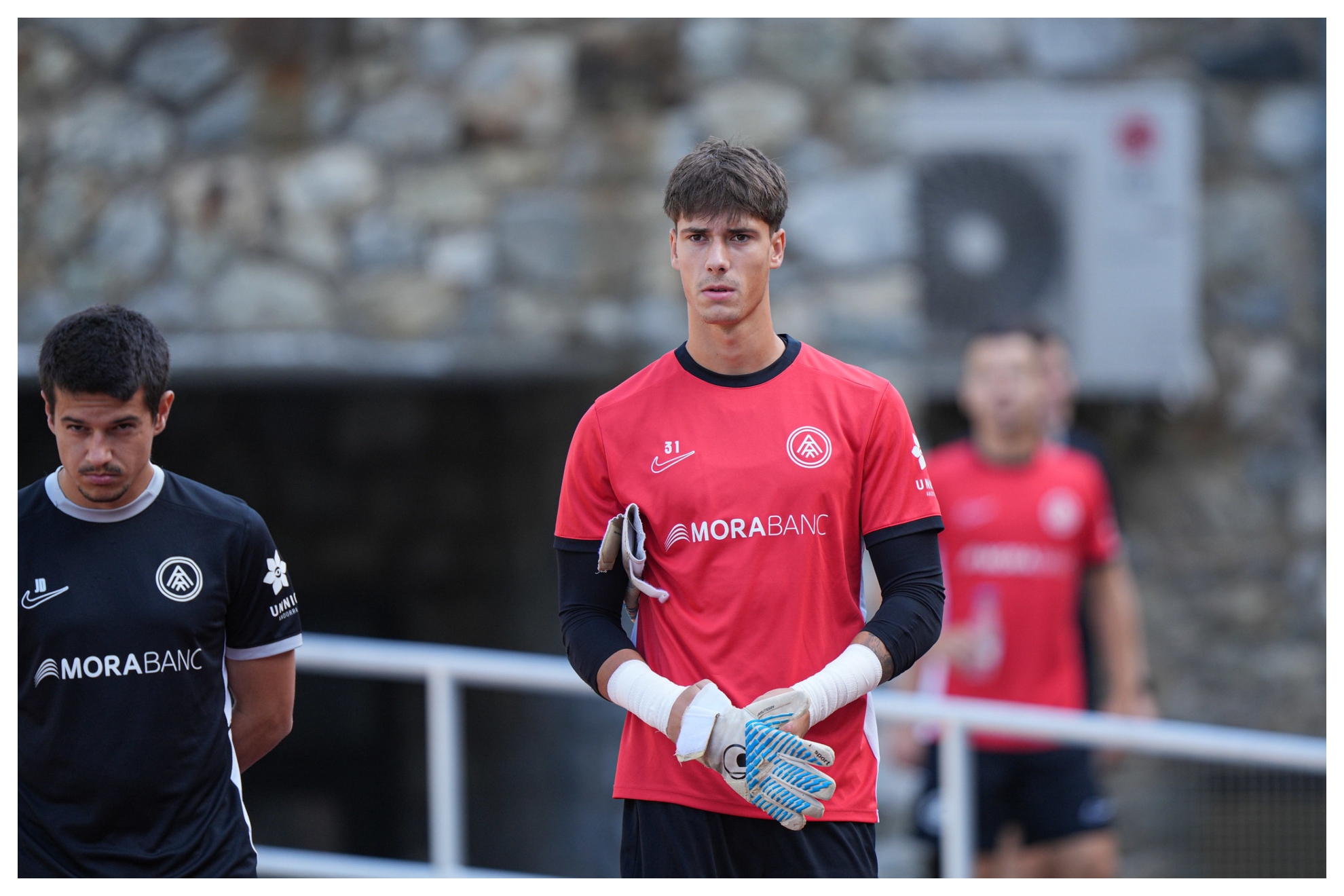 Jan Lagunas, antes de un entrenamiento con el equipo pirenaico FC ANDORRA