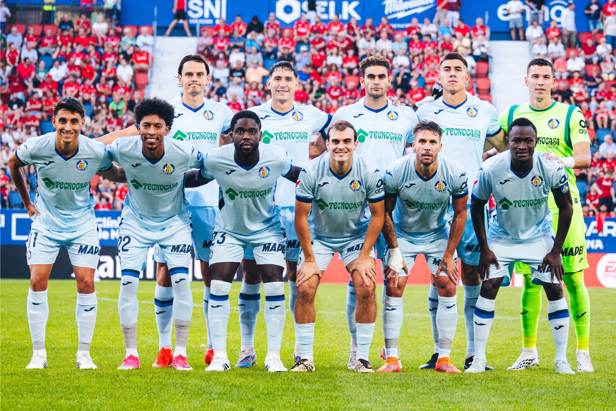 Jugadores del Getafe contra el Osasuna Getafe vía X