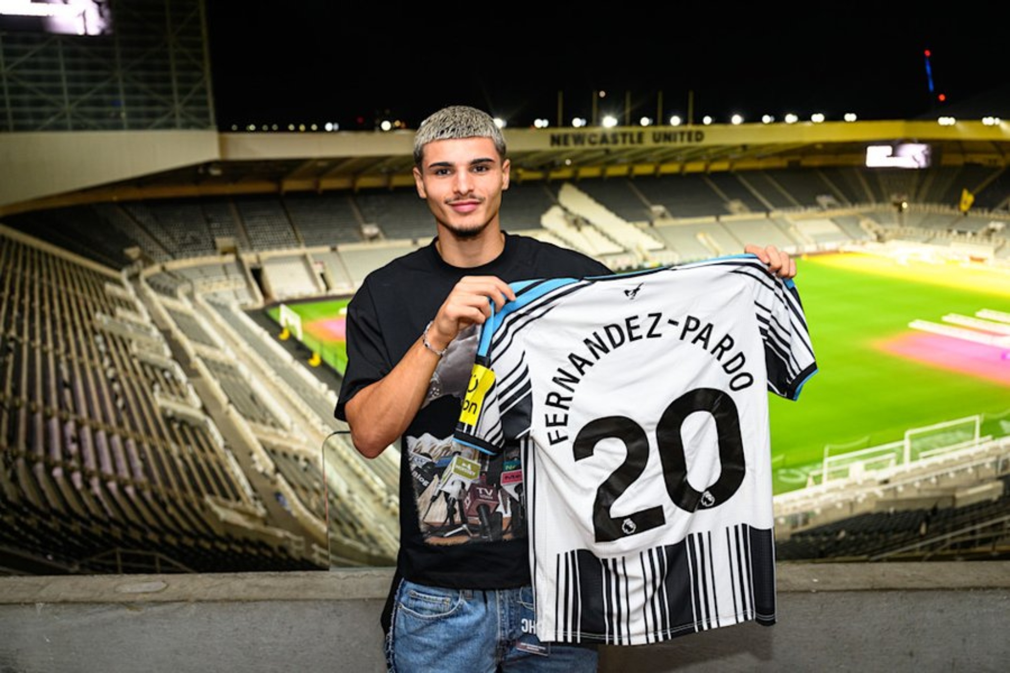 Matías Fernández-Pardo, con la camiseta de las 'urracas'. NEWCASTLE UNITED