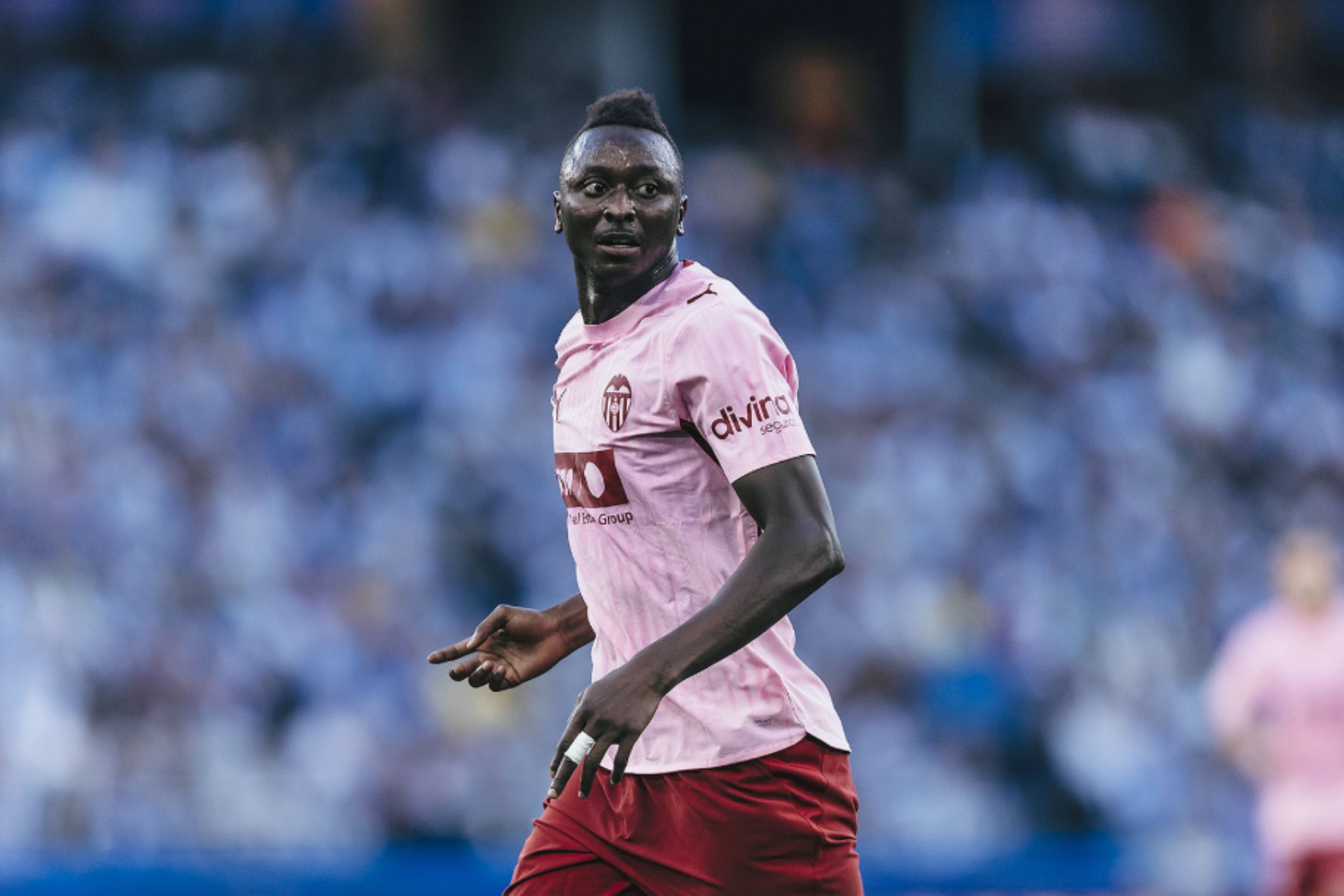 Umar Sadiq, en el partido contra el Deportivo. VALENCIA CF