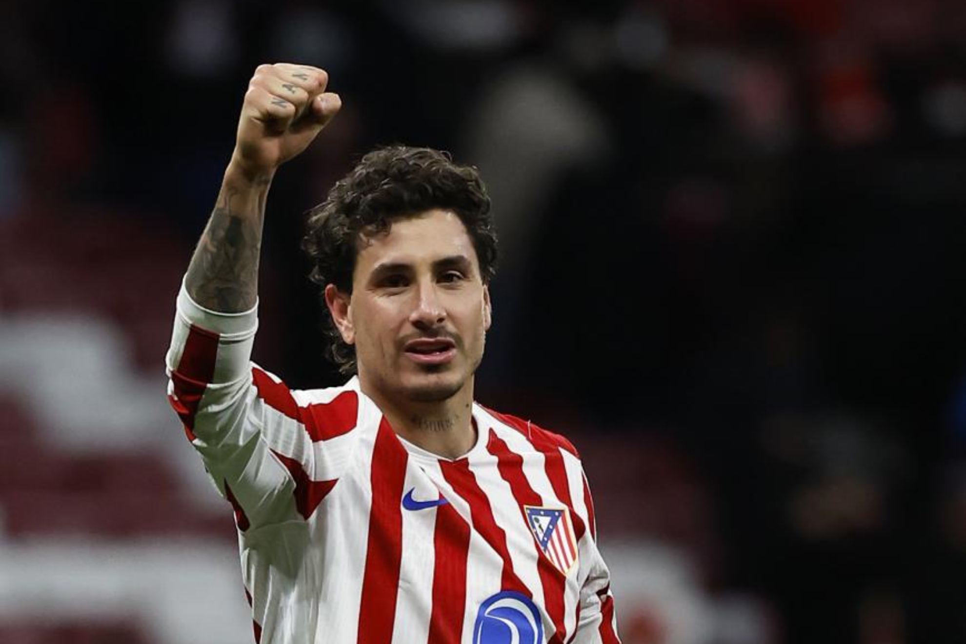 Giménez, en un partido del Atlético.