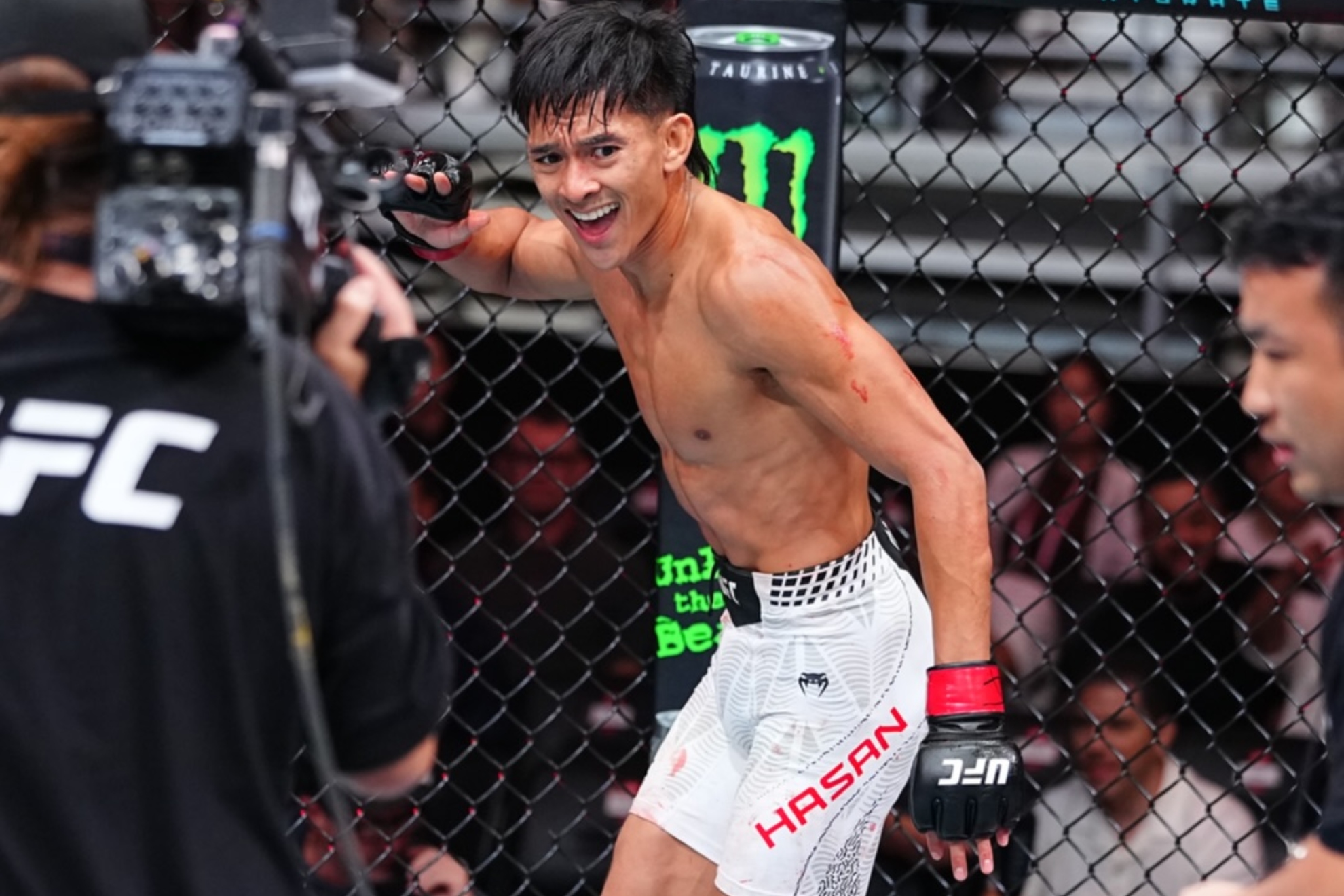 Bilal Hasan tras su increíble debut en UFC Shanghái. UFC