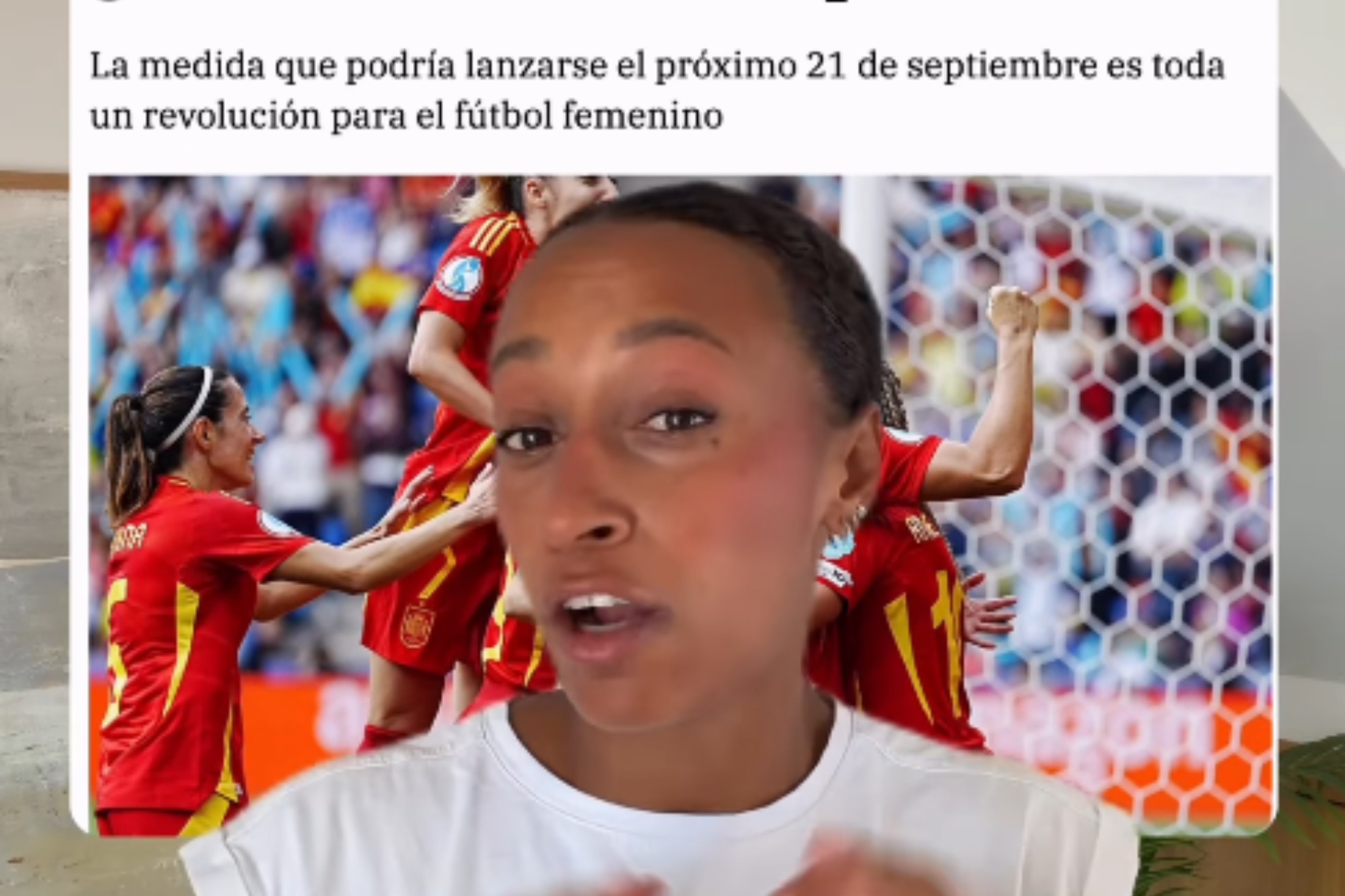 Ana Peleteiro, en una imagen de su declaración en redes sociales.