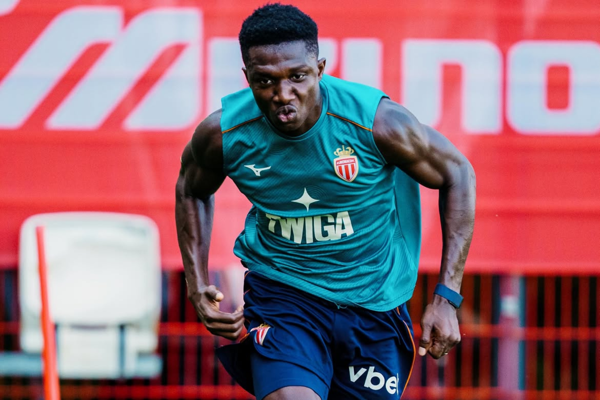 Lamine Camara, con el Mónaco. INSTAGRAM