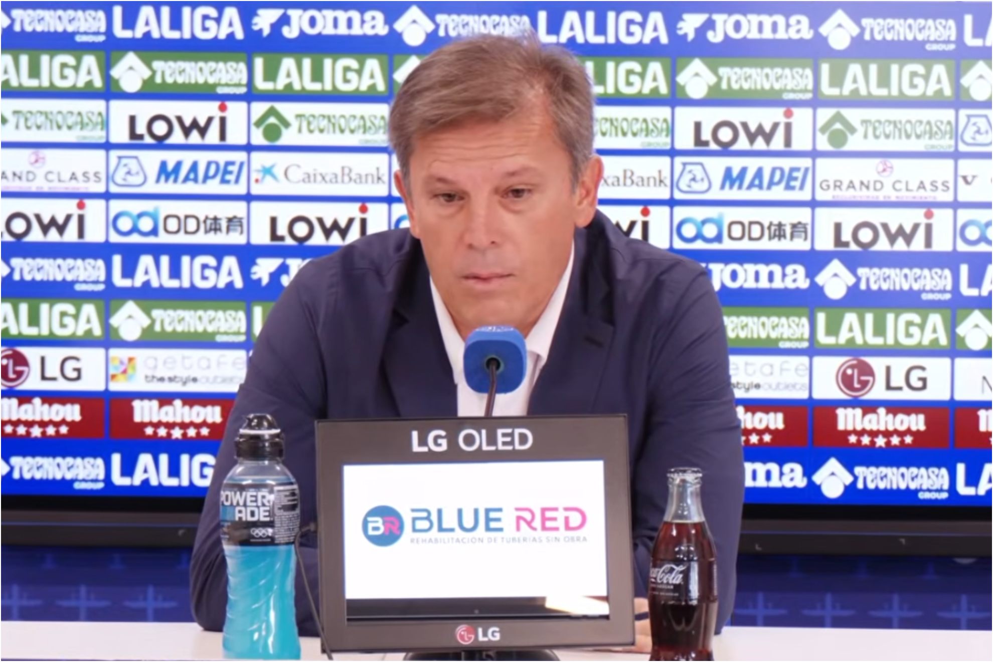 Toni Muñoz, en rueda de prensa. GETAFE CF