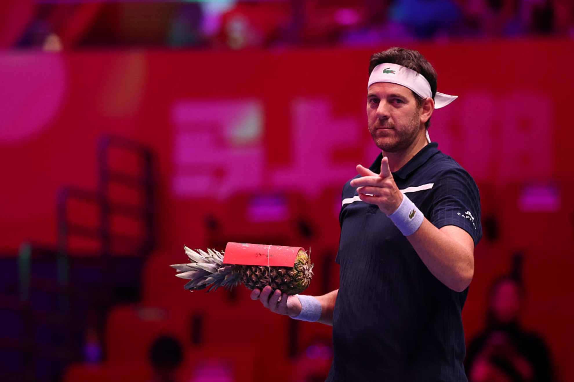 Del Potro, en una exhibición.