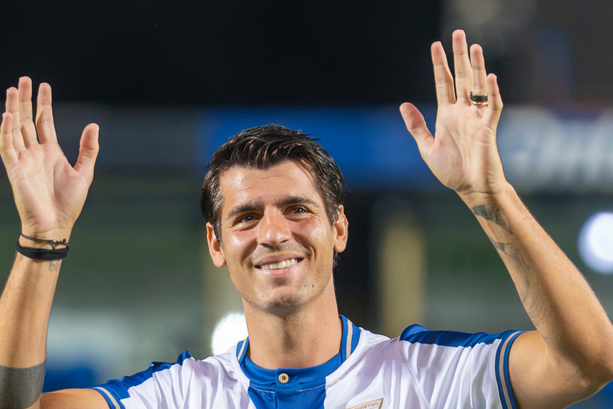 Morata, en su presentación con el Leganés. CD LEGANÉS