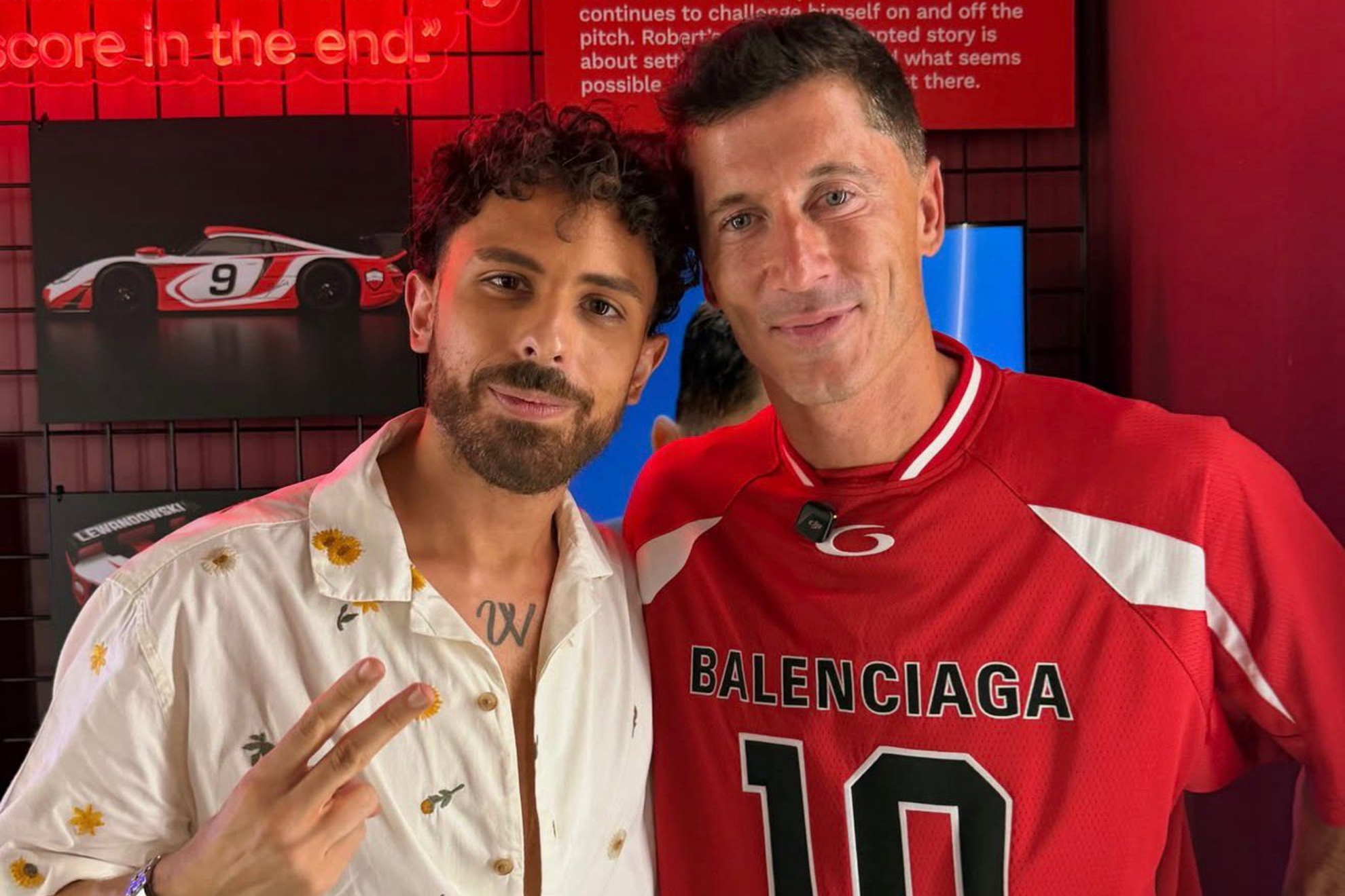 Chitu con Robert Lewandowski