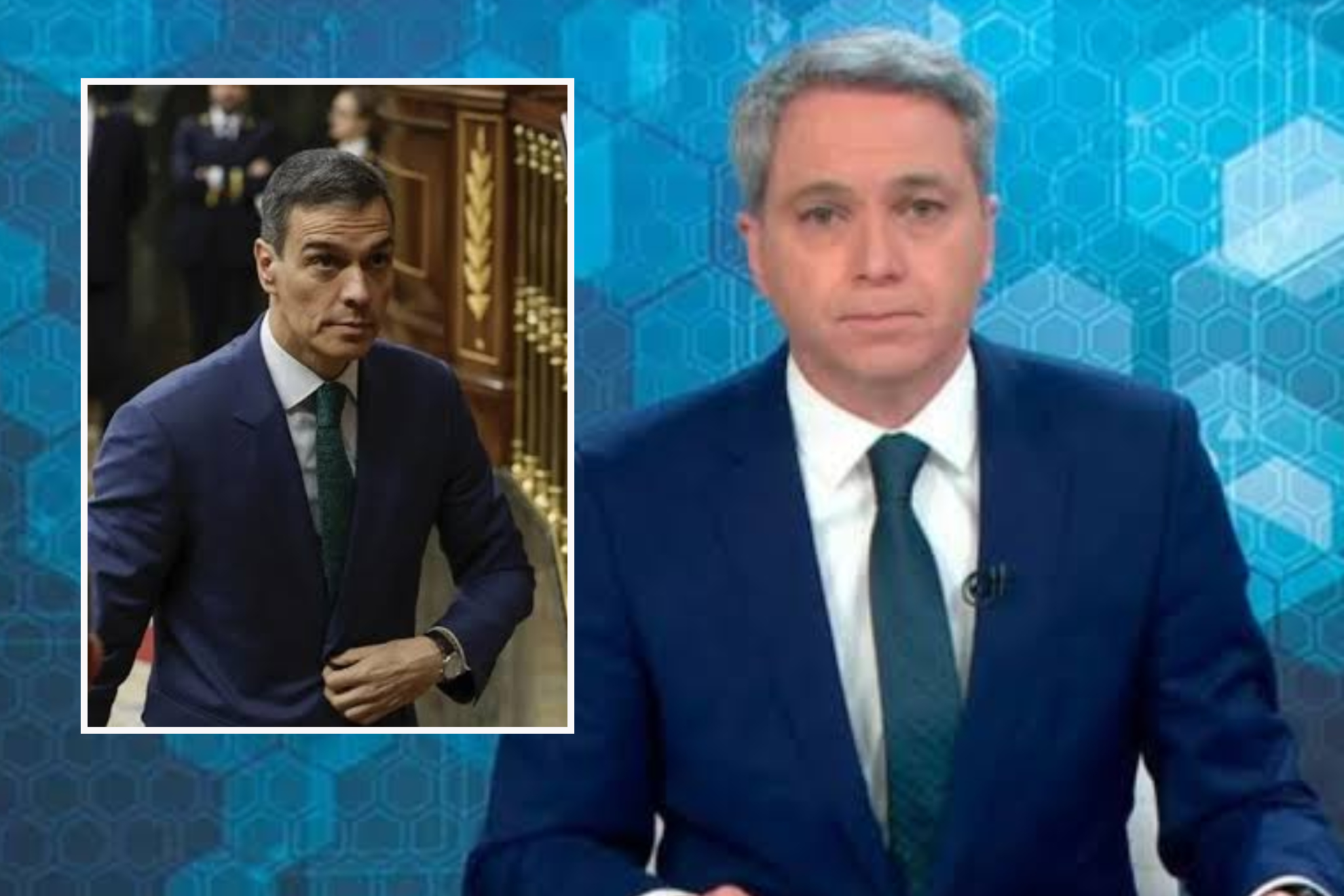 Vicente Vallés - Pedro Sánchez Antena 3 - EFE