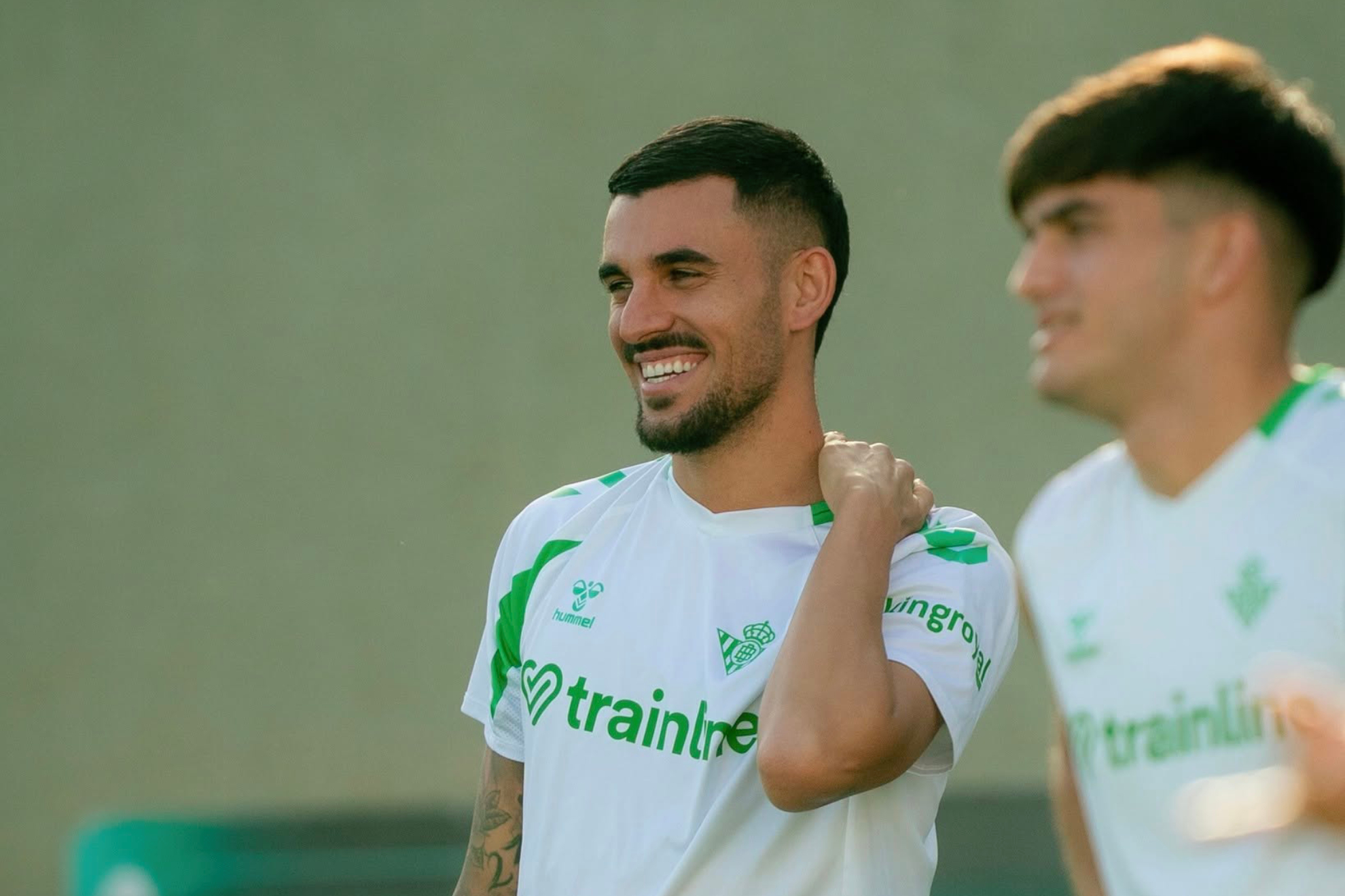Ceballos y Morante, en el entrenamiento de ayer REAL BETIS