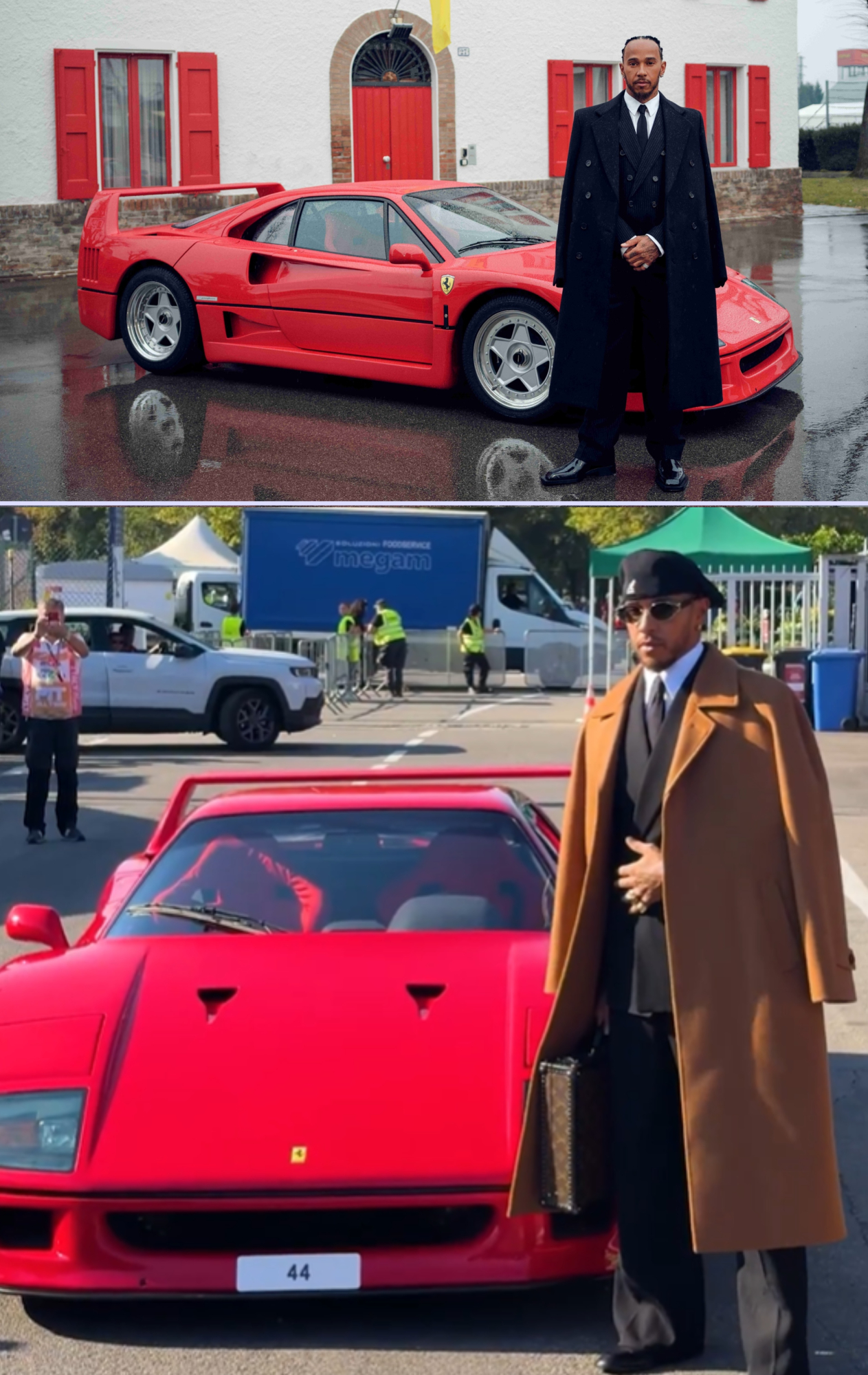 9947 Inpact Entrada triunfal de Lewis Hamilton en Monza: con su nuevo Ferrari F40 ...
