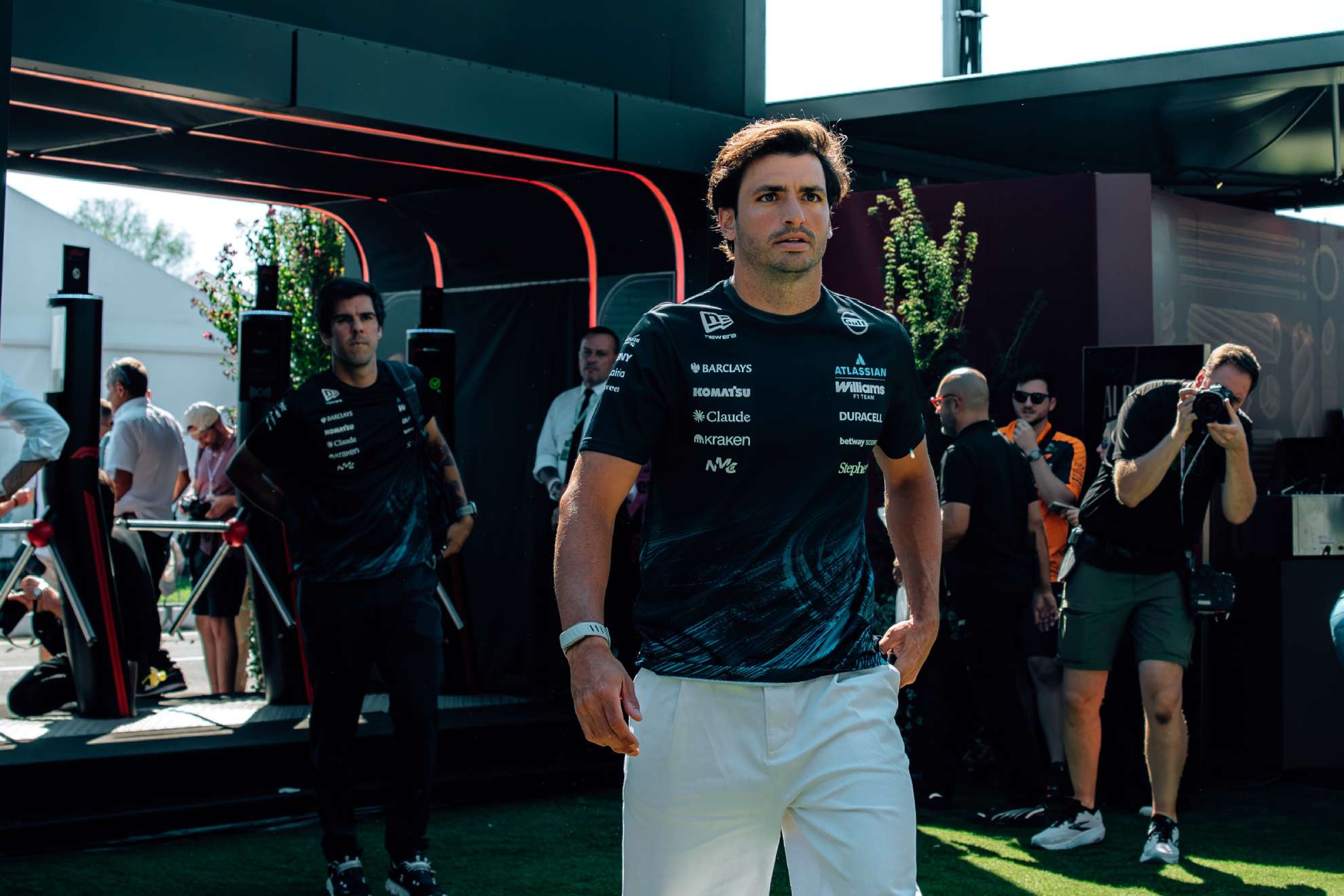 Sainz, en el circuito de Monza este jueves. EUGENIO MUÑOZ