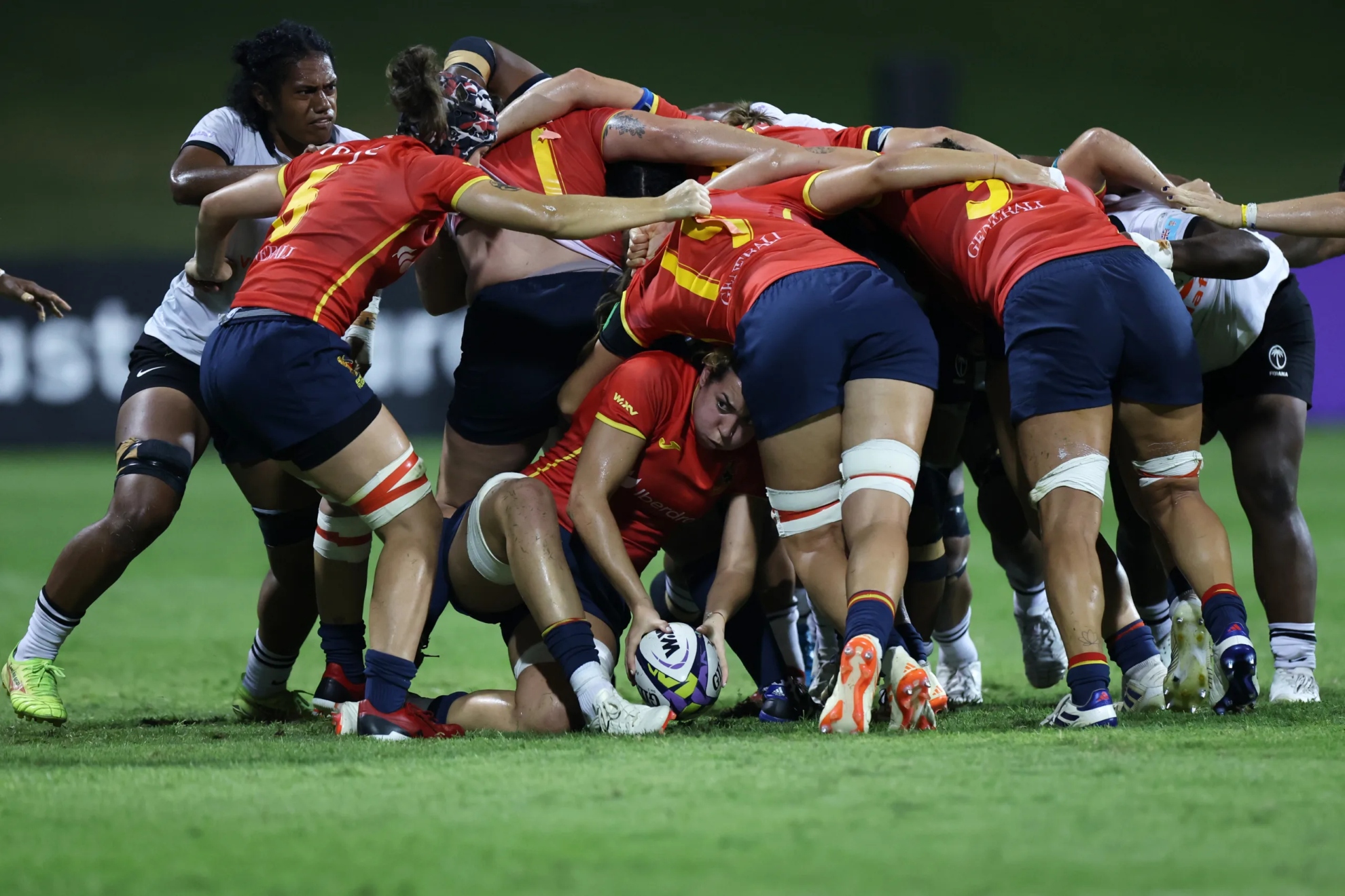 Partido Fiji-España del pasado WXV3