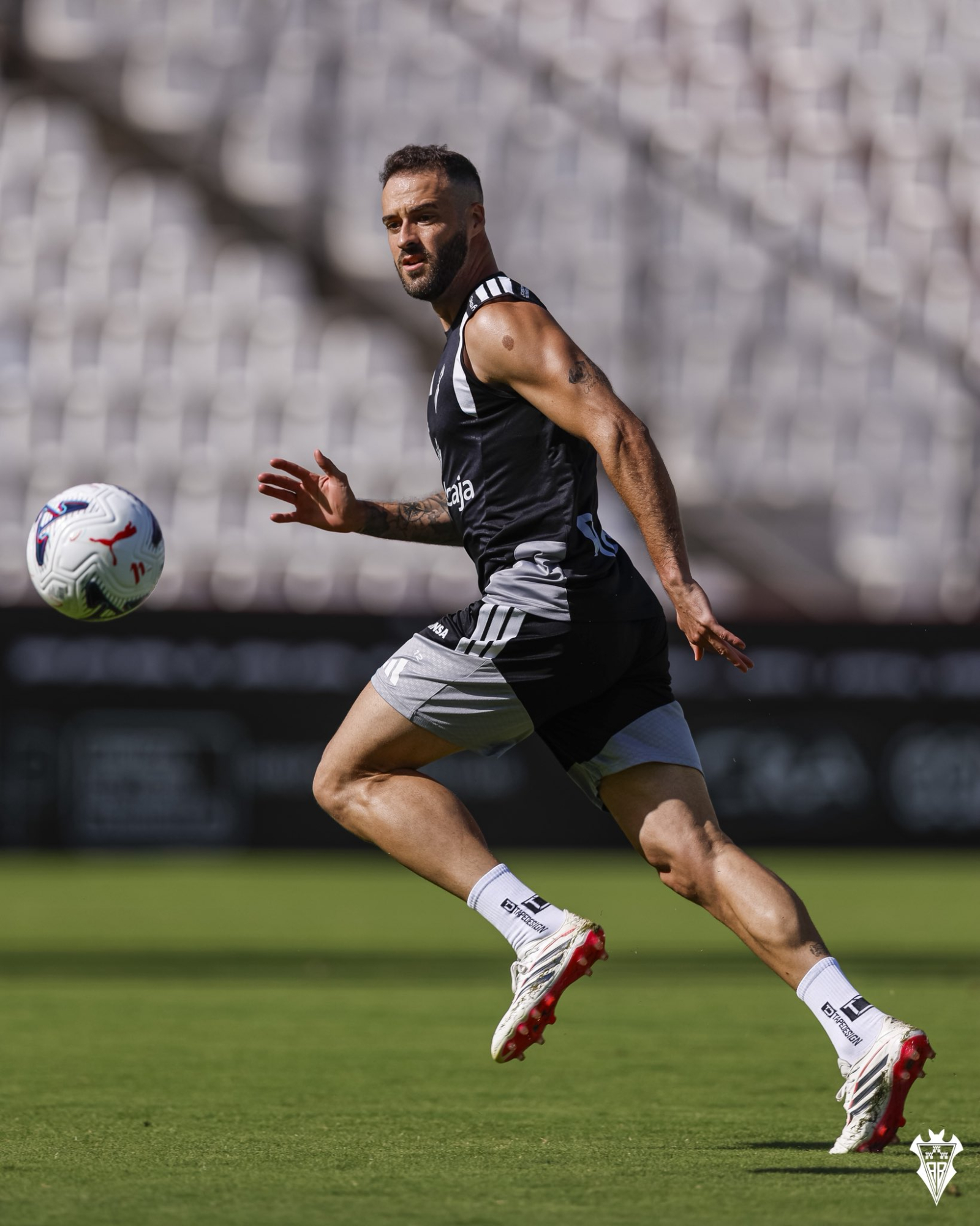 Higinio, en el entrenamiento de este jueves.