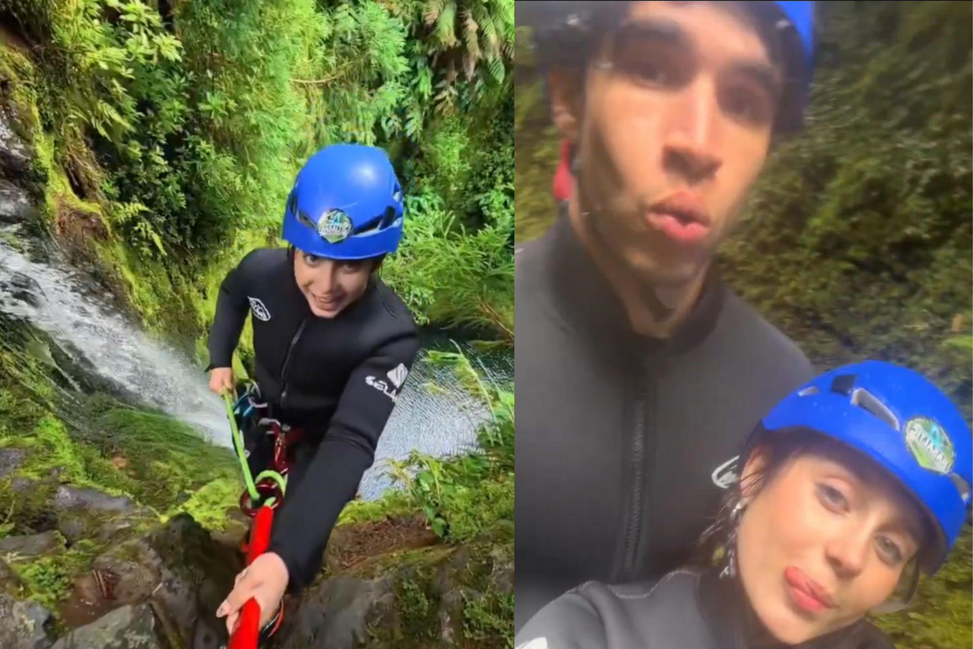 Roro y Pablo disfrutan del barranquismo en las Azores TikTOk: roro.bueno