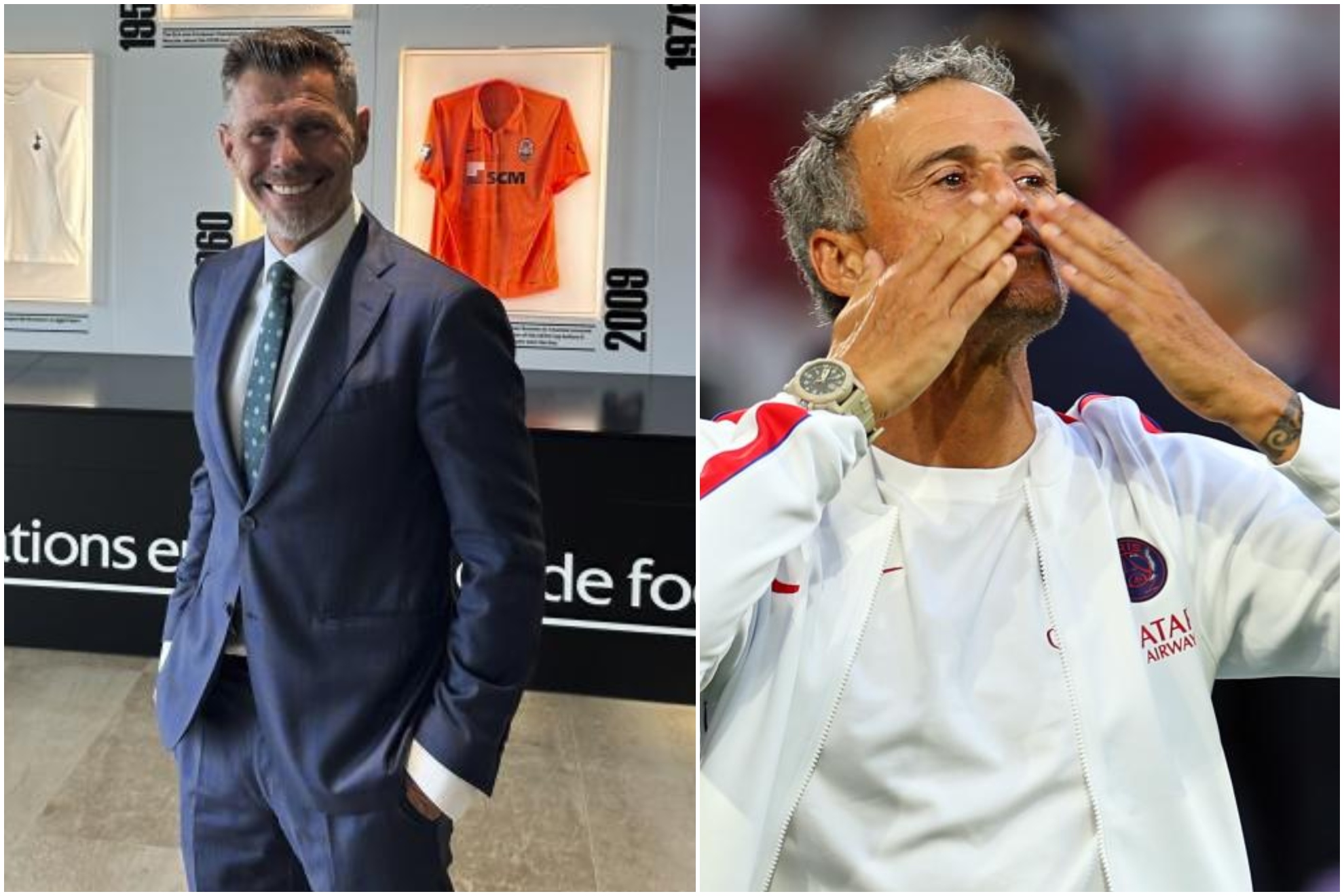 Un montaje con una imagen de Boban y otra de Luis Enrique.