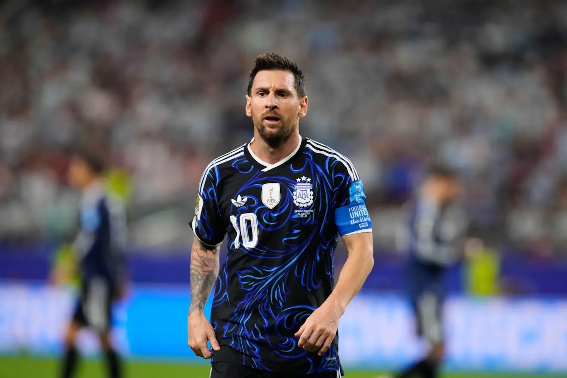 Leo Messi, en un partido con la selección argentina.
