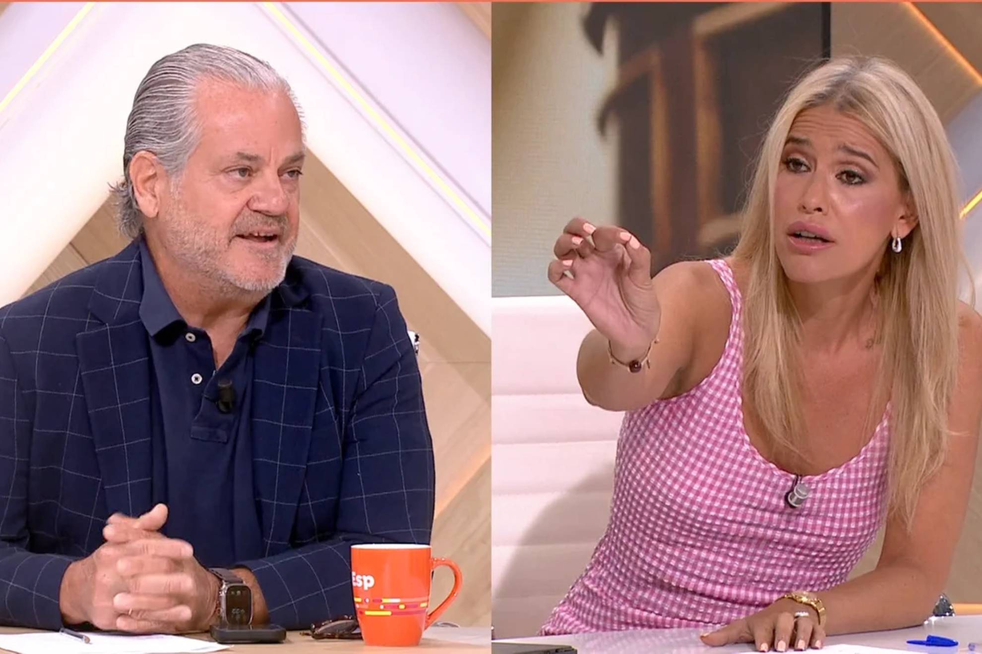 Marcos de Quinto y Afra Blanco, en Espejo Público. ANTENA 3