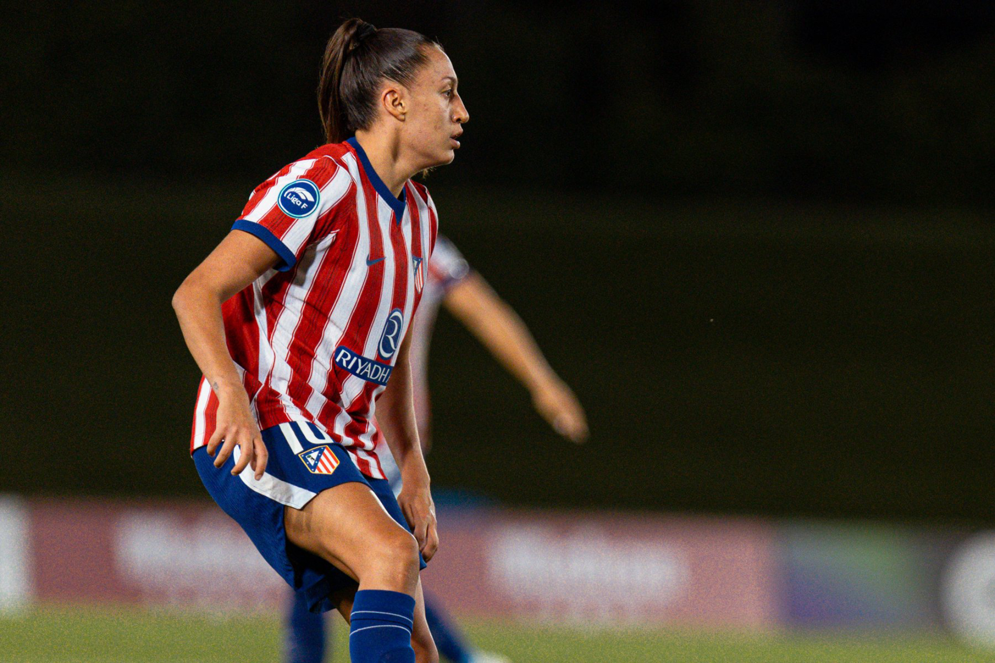 Fiamma Benítez, durante el partido ante el Real Madrid del pasado domingo. Atlético de Madrid