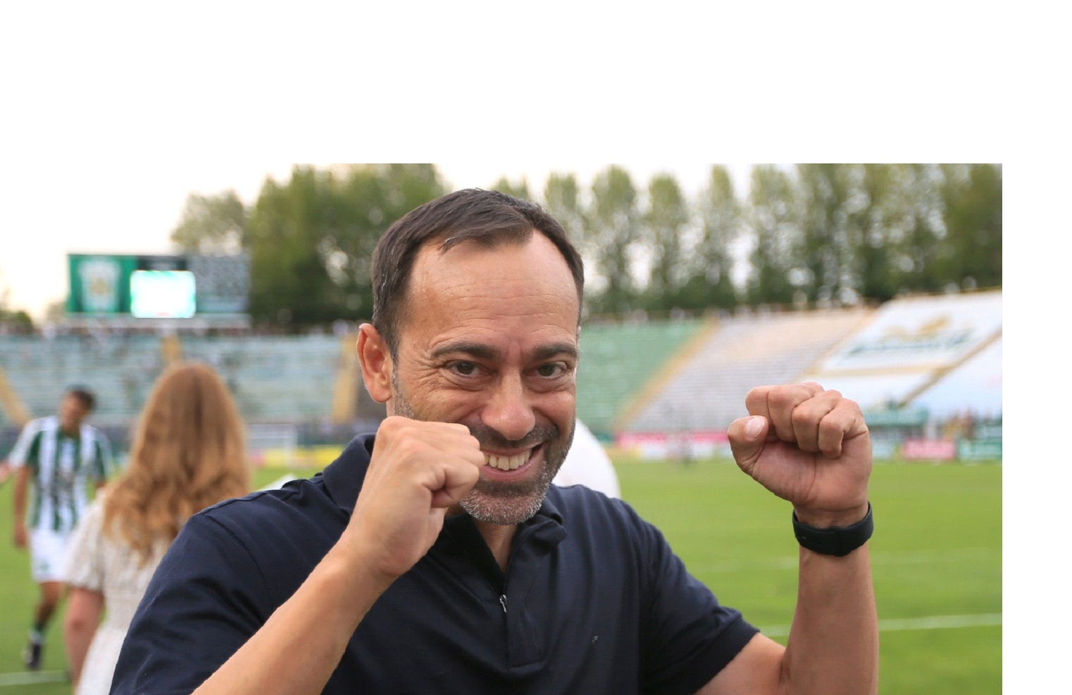 Fran Fernández, celebrando una victoria.