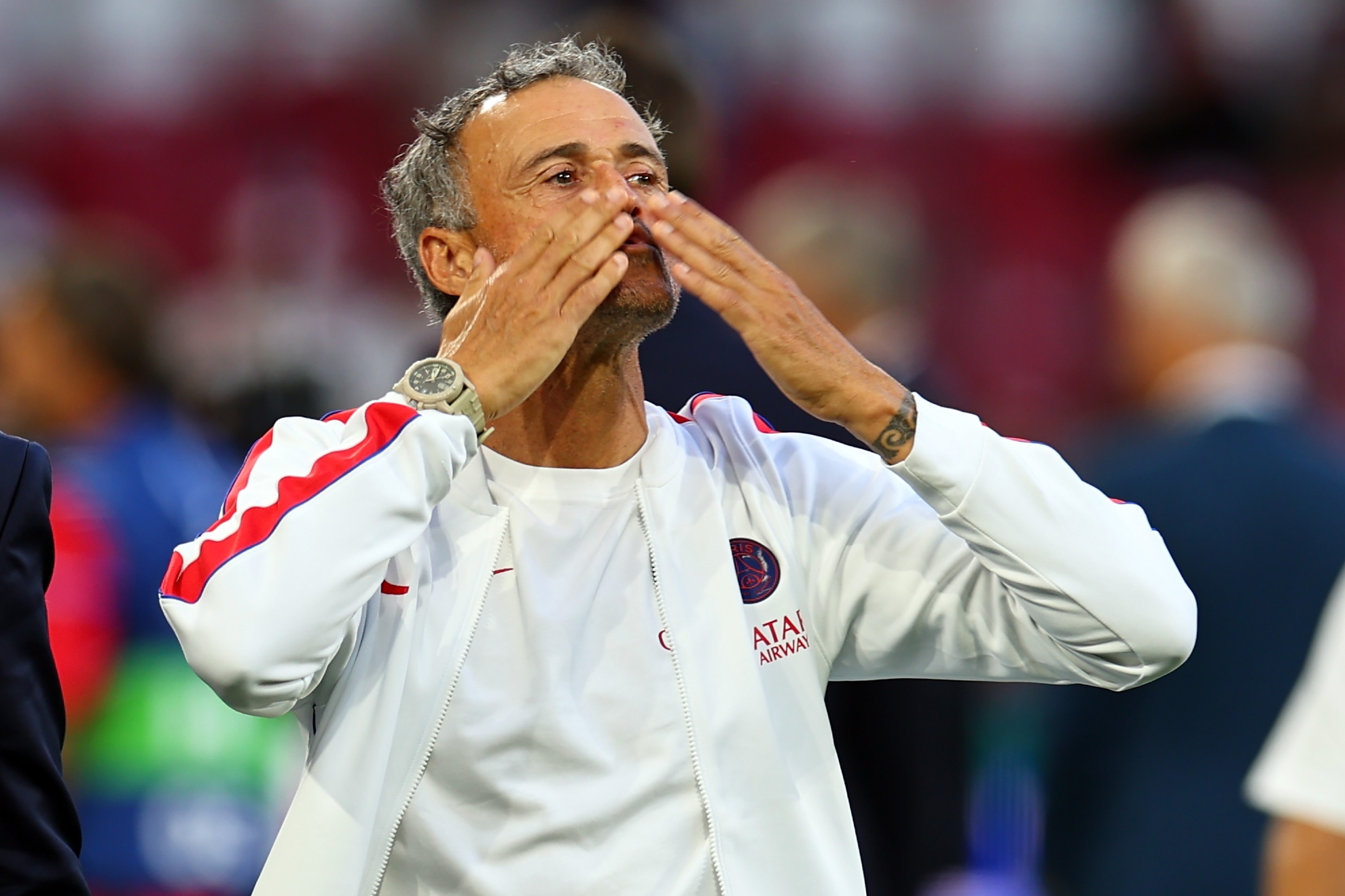Luis Enrique, durante un partido con el PSG. EFE.