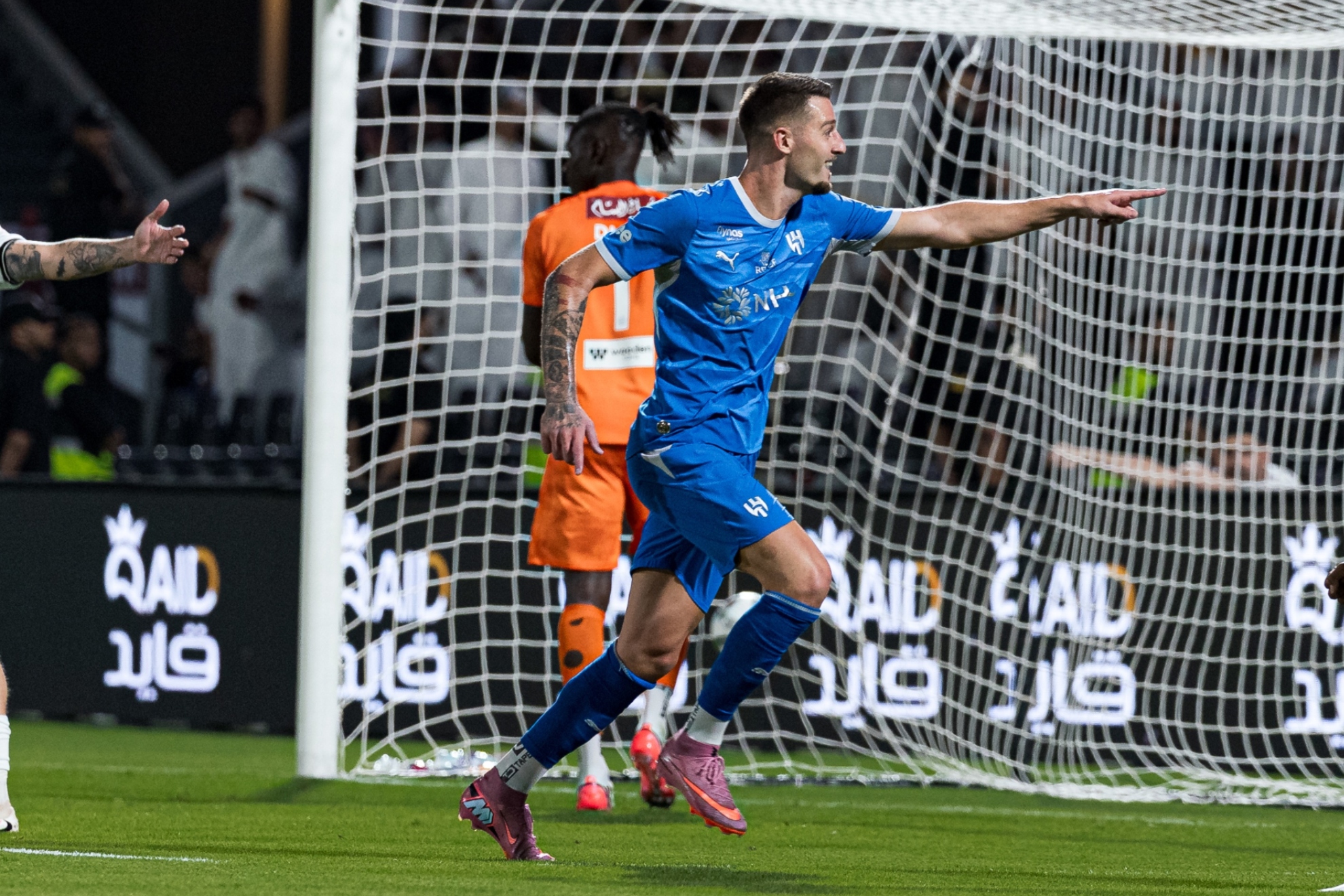 Milinkovic-Savic celebra su gol ante Al Shabab. AL HILAL.