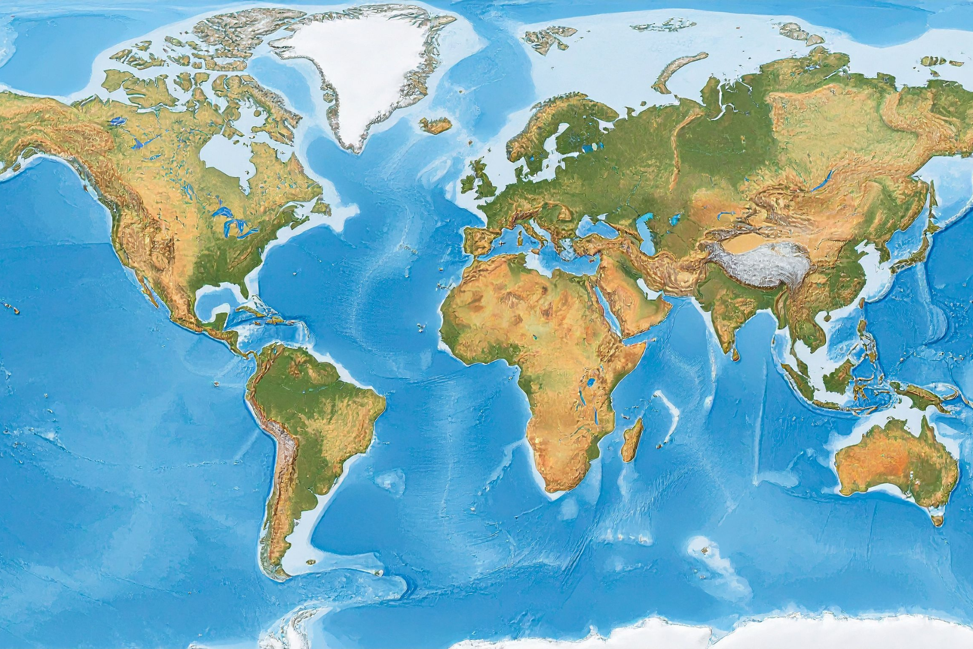 Mapa del mundo como lo conocemos en la actualidad