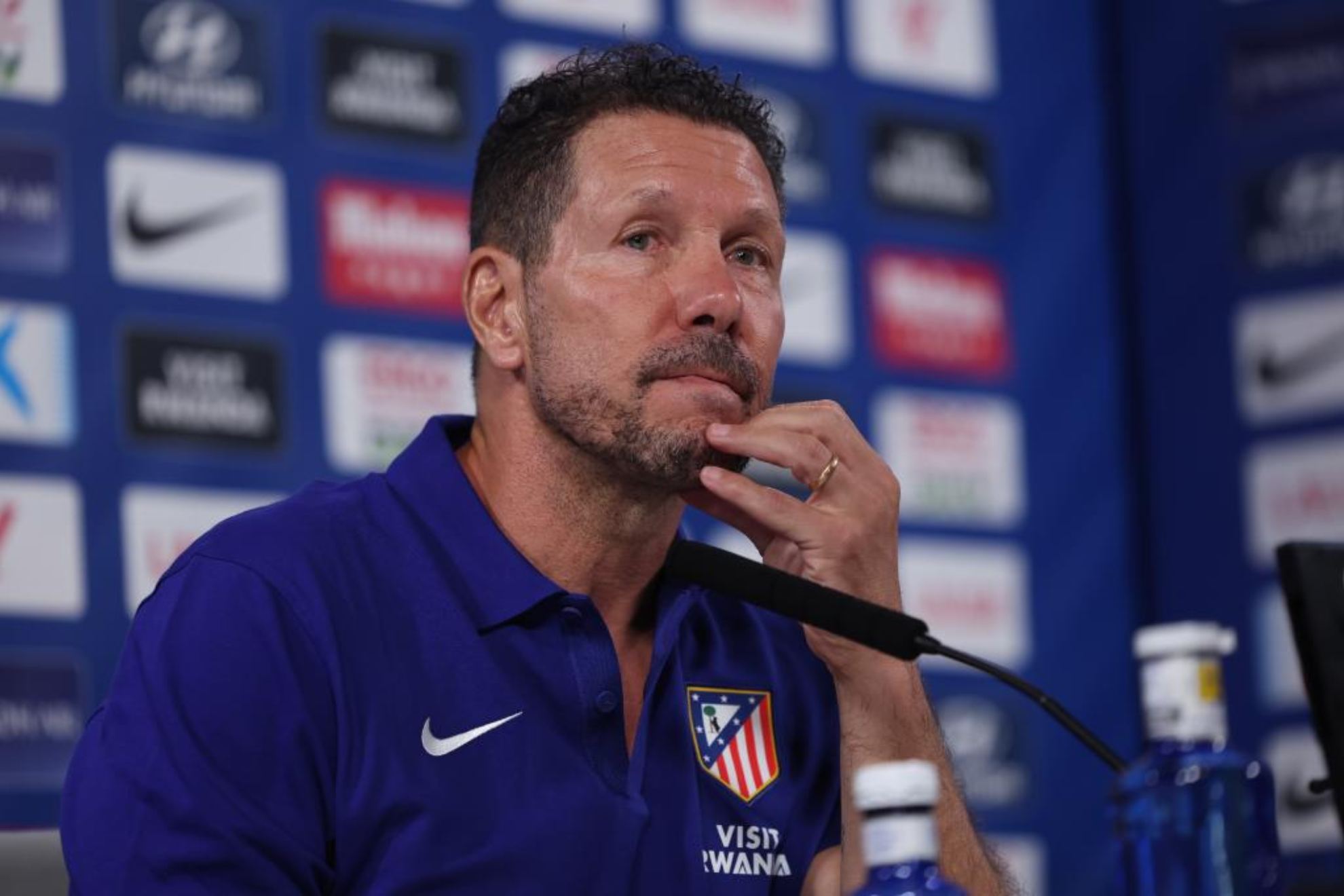 Simeone, en rueda de prensa.