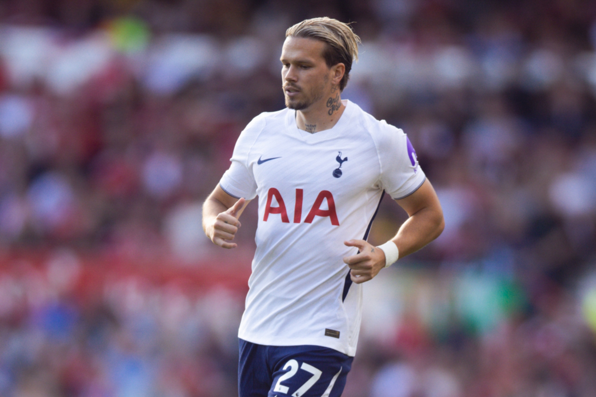 Mudryk, debutando con el Tottenham. TOTTENHAM HOTSPUR.