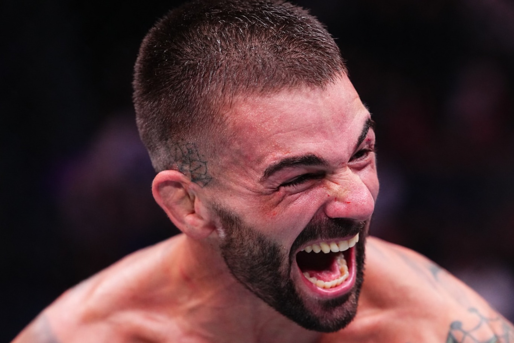 Fabià Sintes tras ganar en UFC París. UFC.