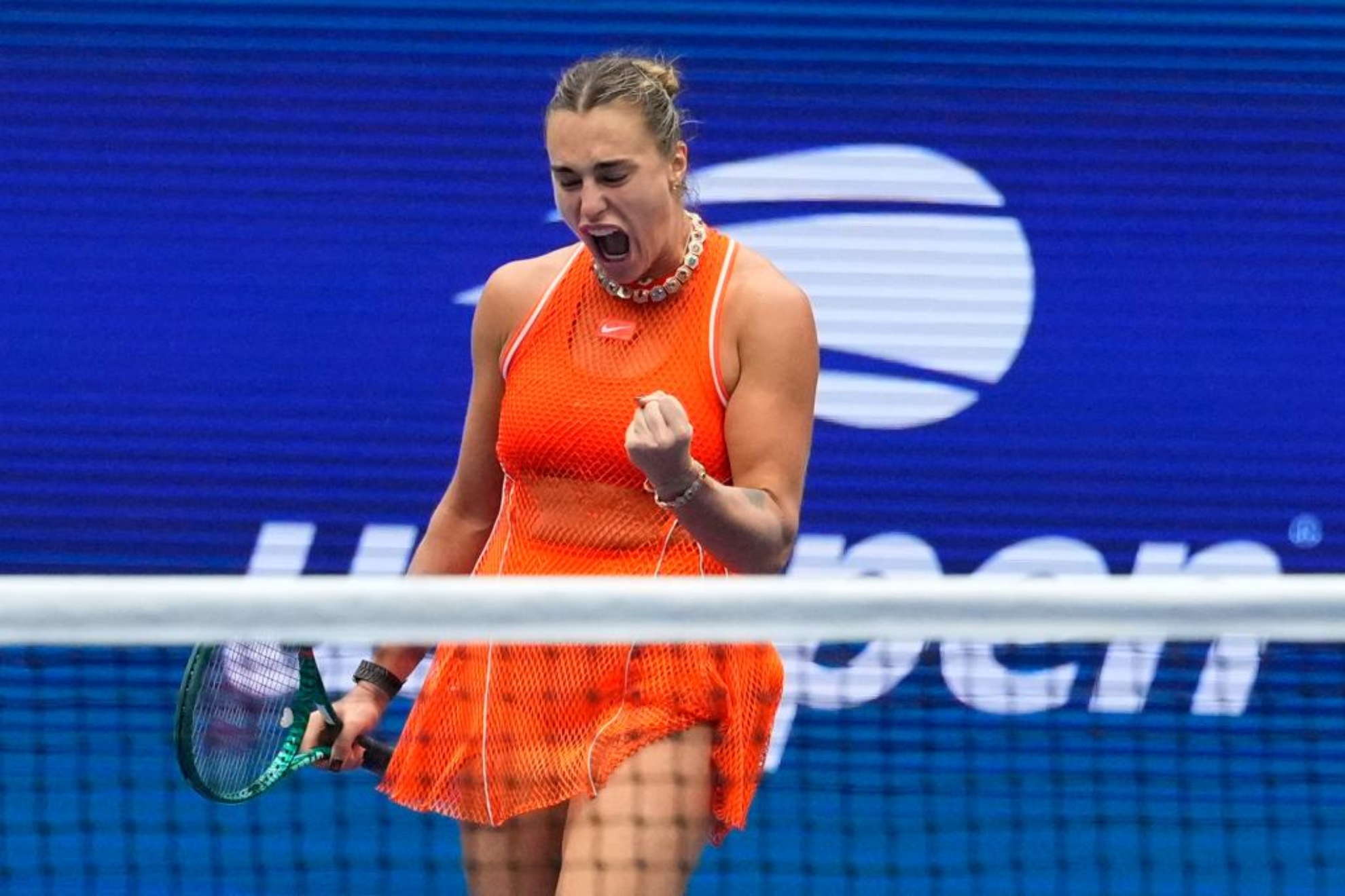 Aryna Sabalenka durante su partido ante Taylor Townsend. LAPRESSE