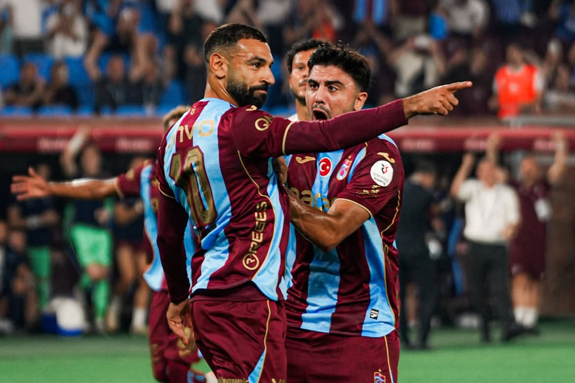 'Mo' Salah celebra su gol. TRABZONSPOR