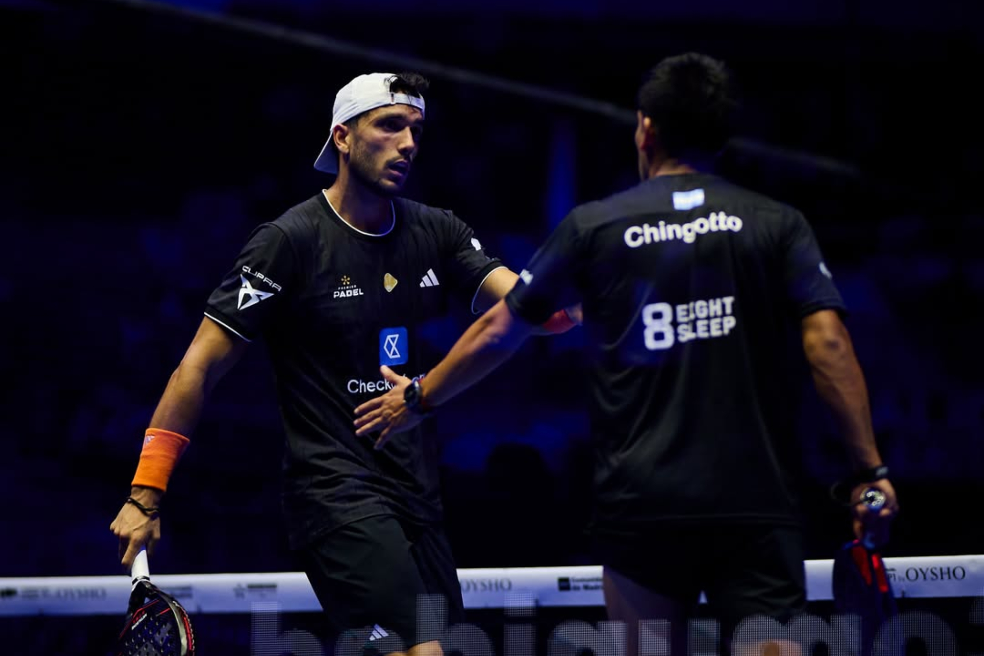 Galán y Chingotto, en la final.