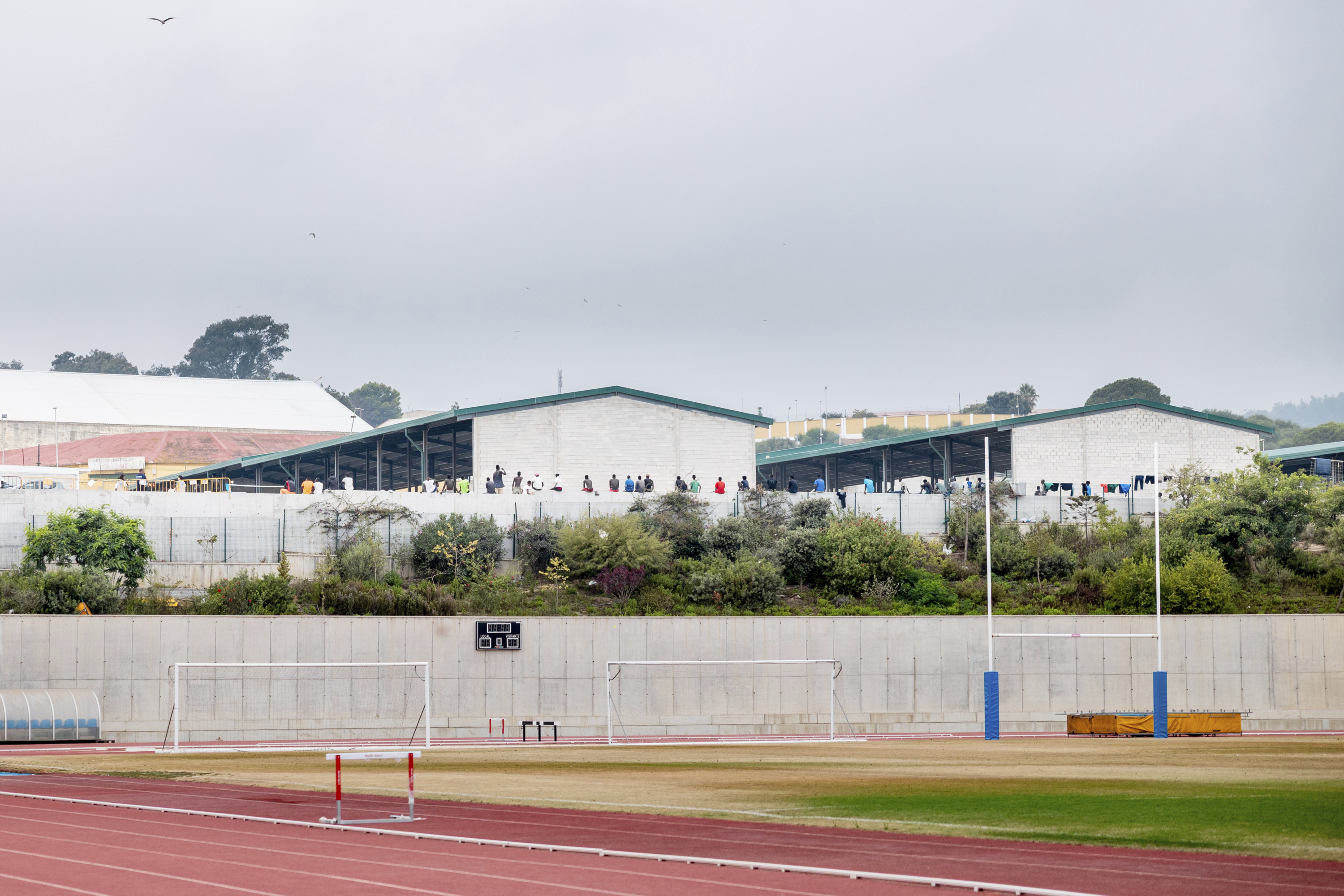 El campo de entrenamiento de la A. D. Ceuta, a los pies de uno de los campamentos. JEFFERSON ACEVEDO