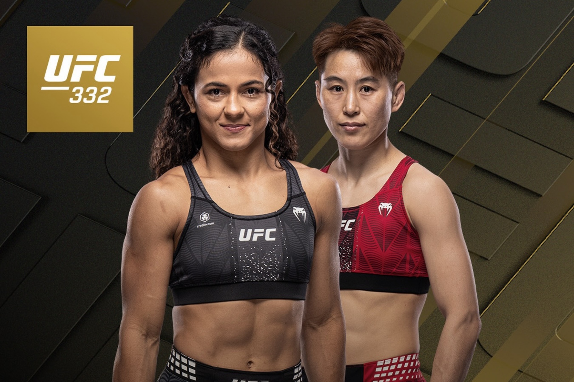 Cartel oficial del combate entre Natalia Silva y Wang Cong en el UFC 332. UFC