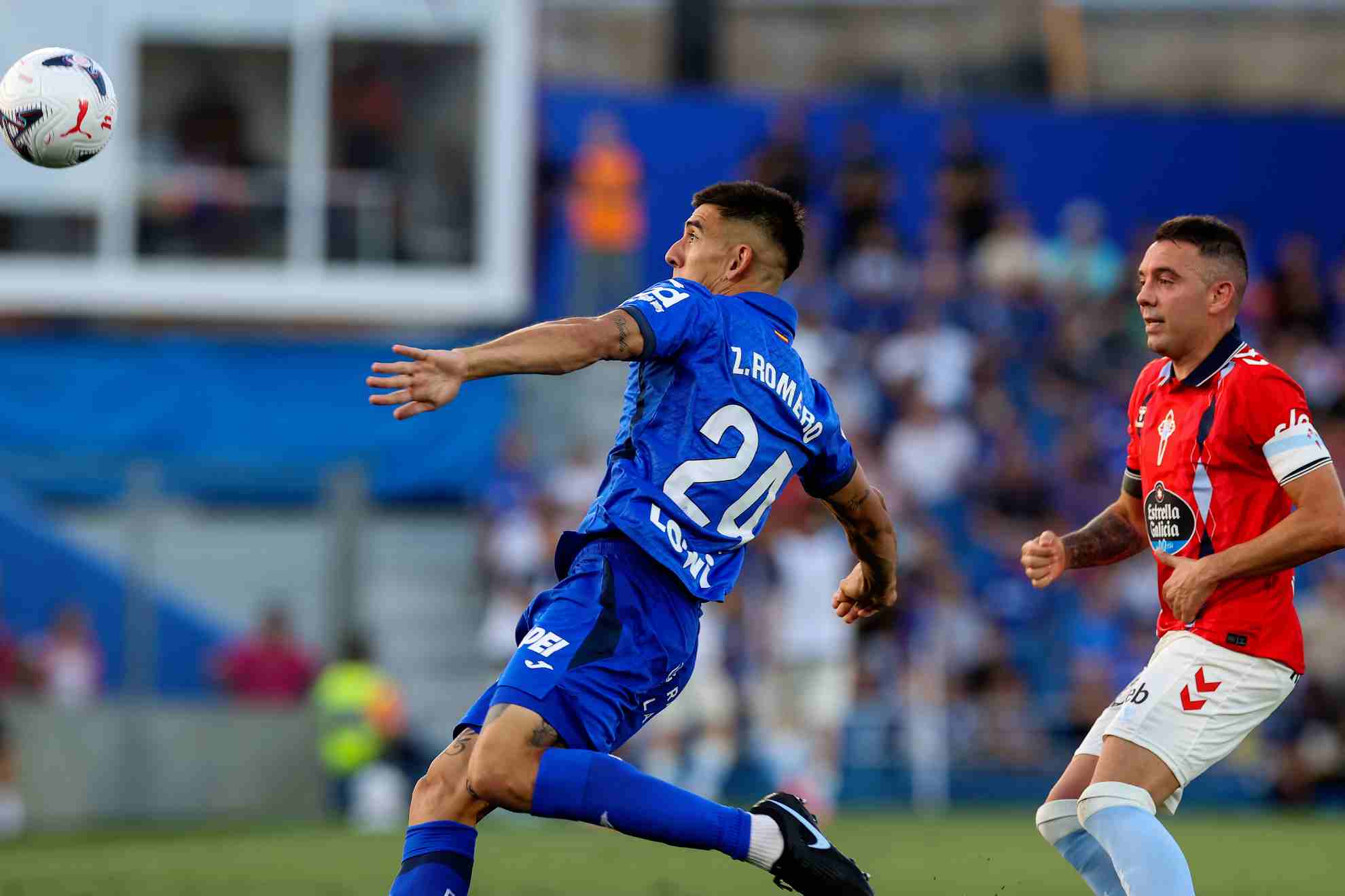 Zaid Romero, durante el partido ante el Celta EFE