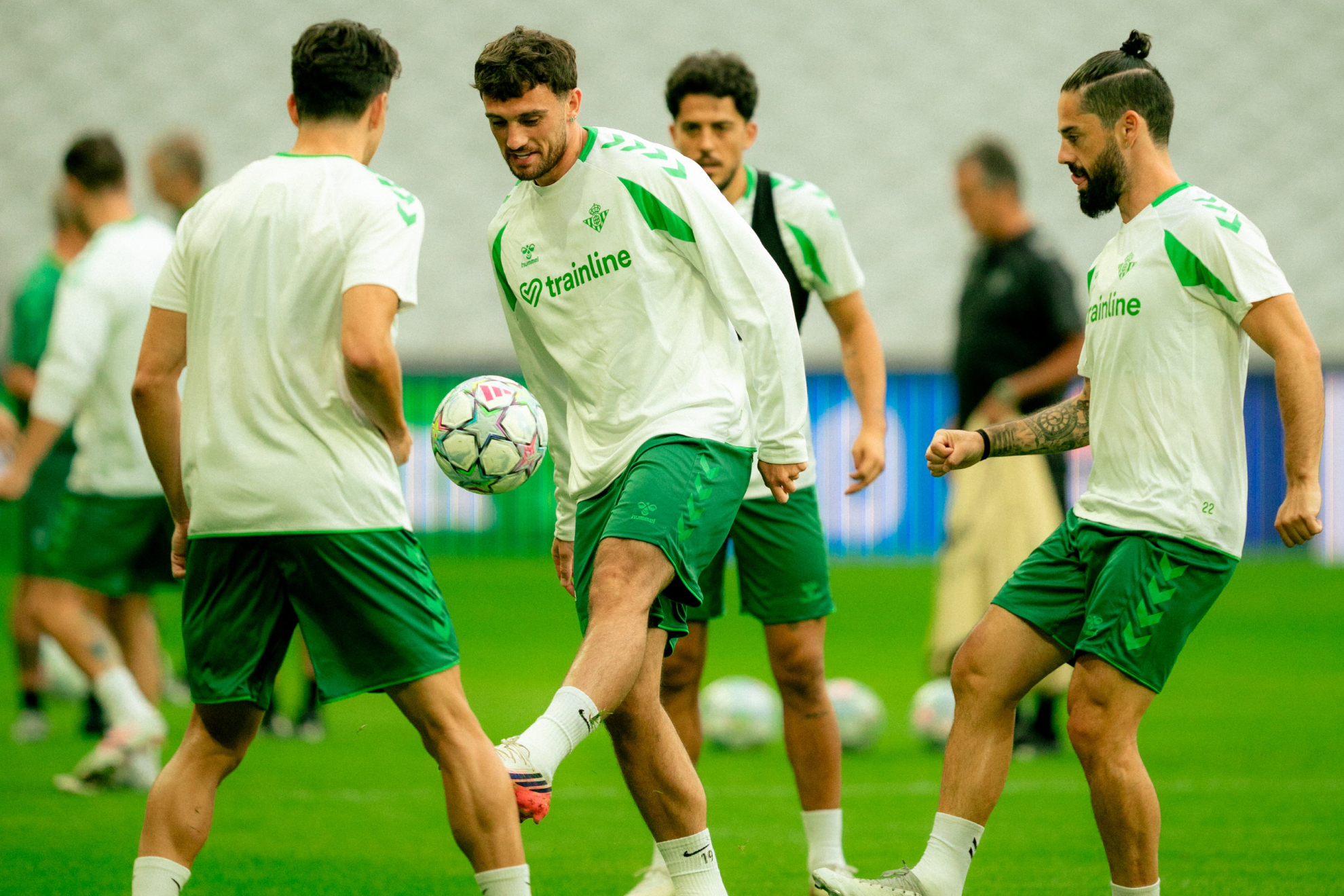 Jugadores del Betis, en un entrenamiento esta temporada REAL BETIS