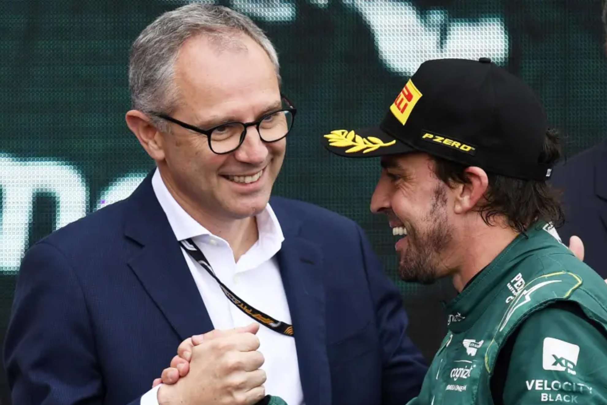 Domenicali y Alonso, en una imagen de 2023.