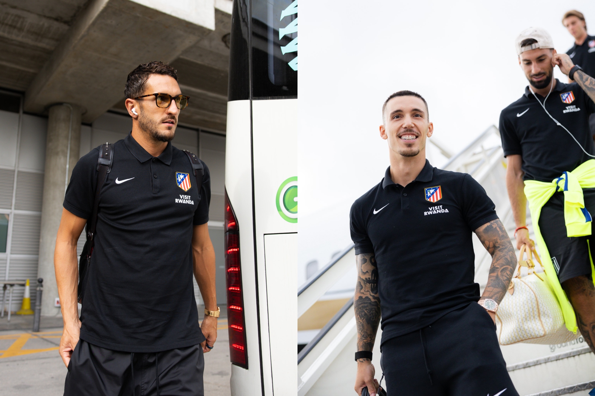 Los jugadores del Atlético en un viaje esta temporada. ATLÉTICO DE MADRID