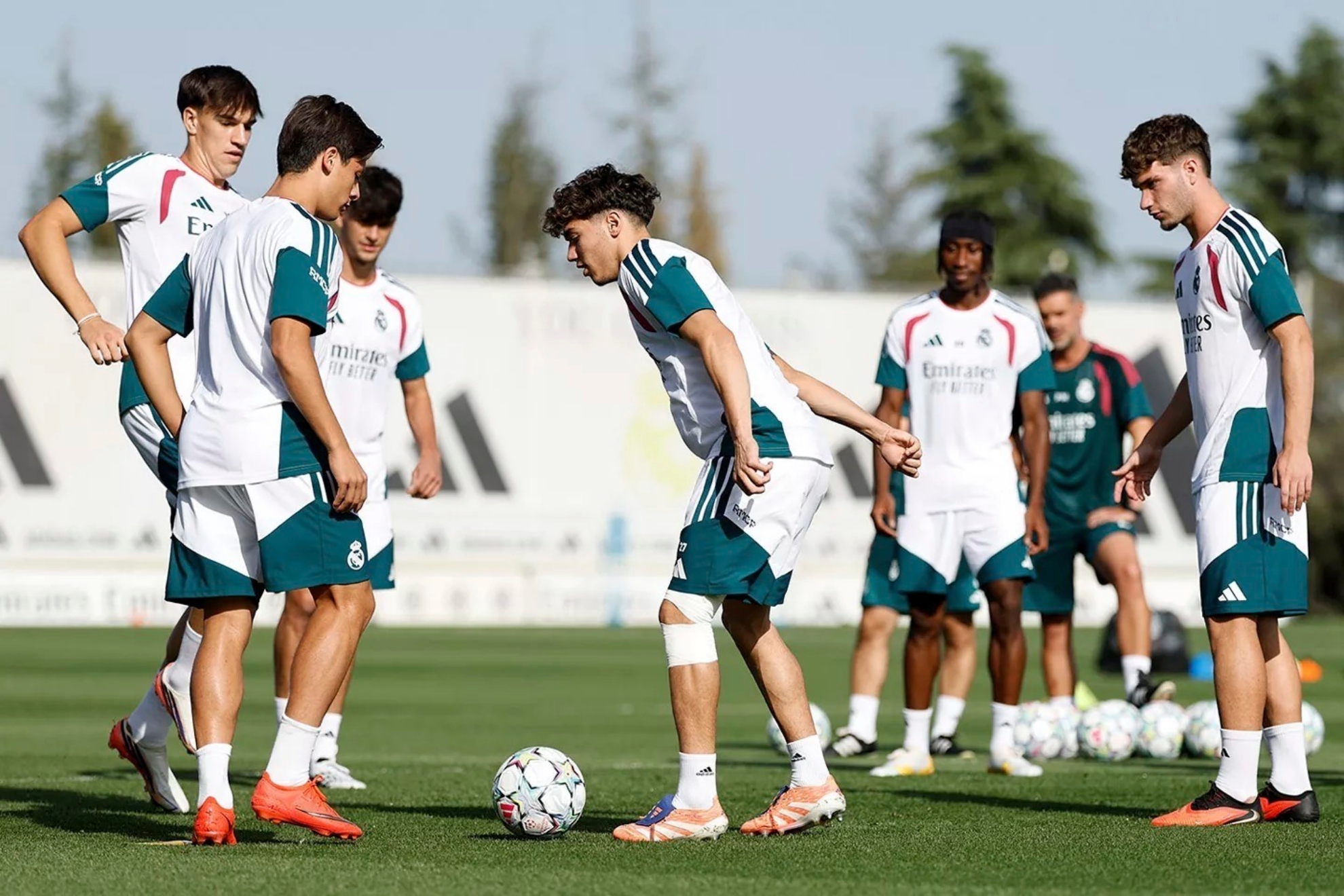 Thiago Pitarch, en la sesión previa al de ayer en Valdebebas.