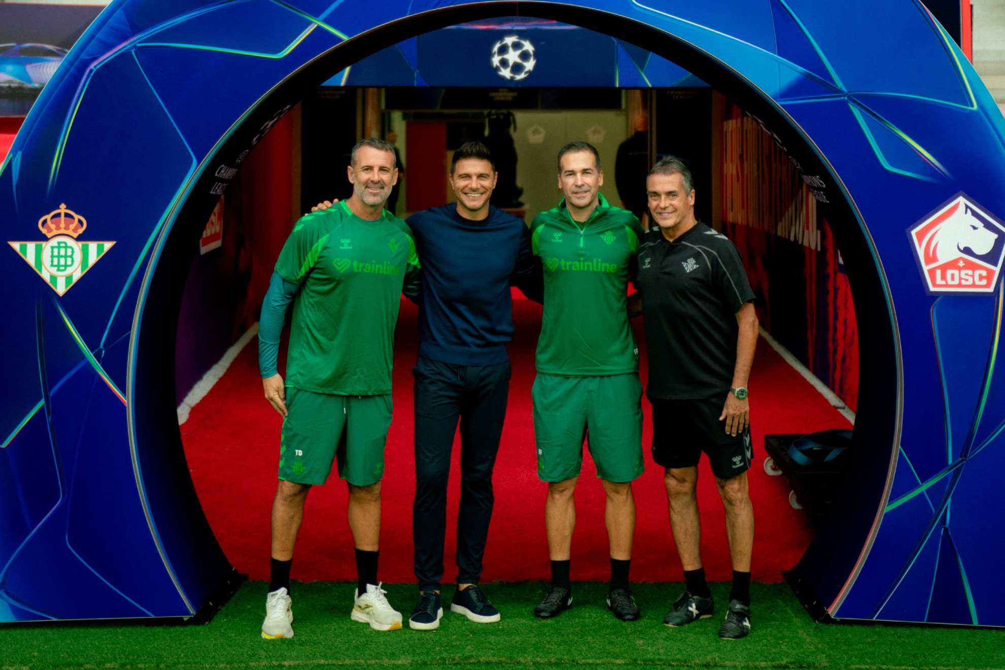 Doblas, Joaquín, Fernando y Alexis, en Lille REAL BETIS