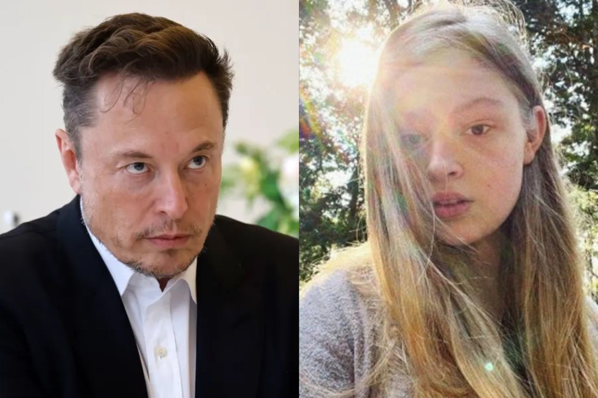 Elon Musk y su hija.